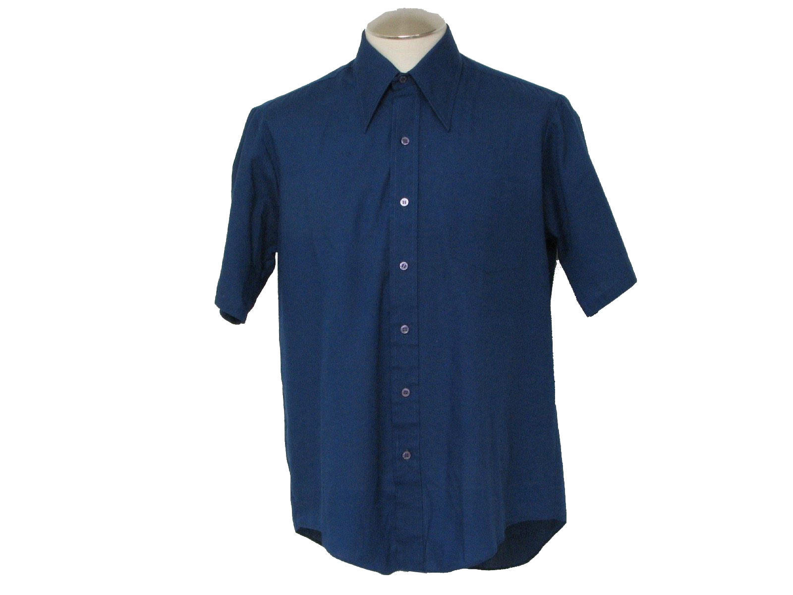 JCPenney- Mens navy, polyester cotton, short sleeve shirt having shirt ...