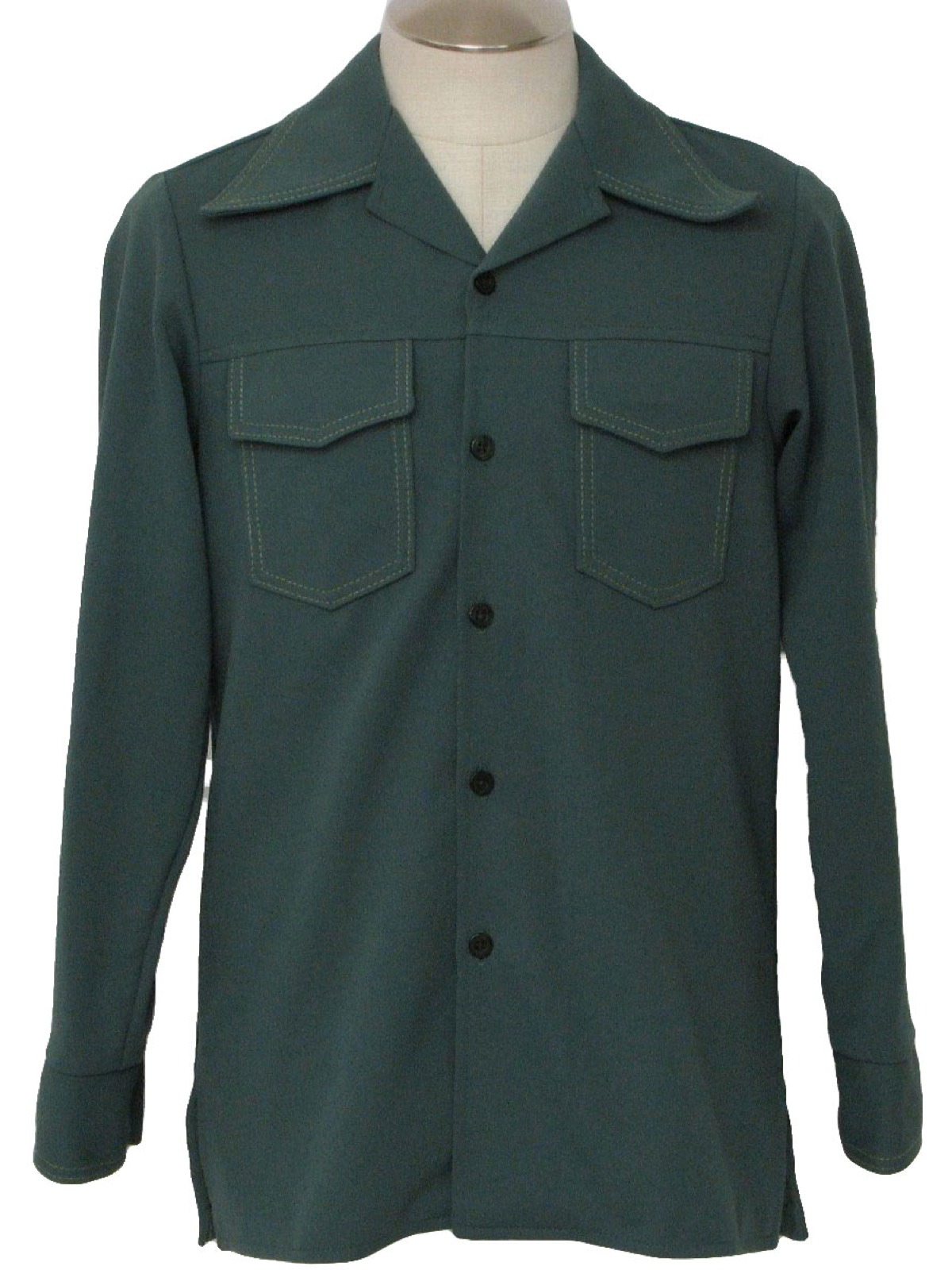 Retro 1970's Jacket (JCPenney) : 70s -JCPenney- Mens green double knit ...