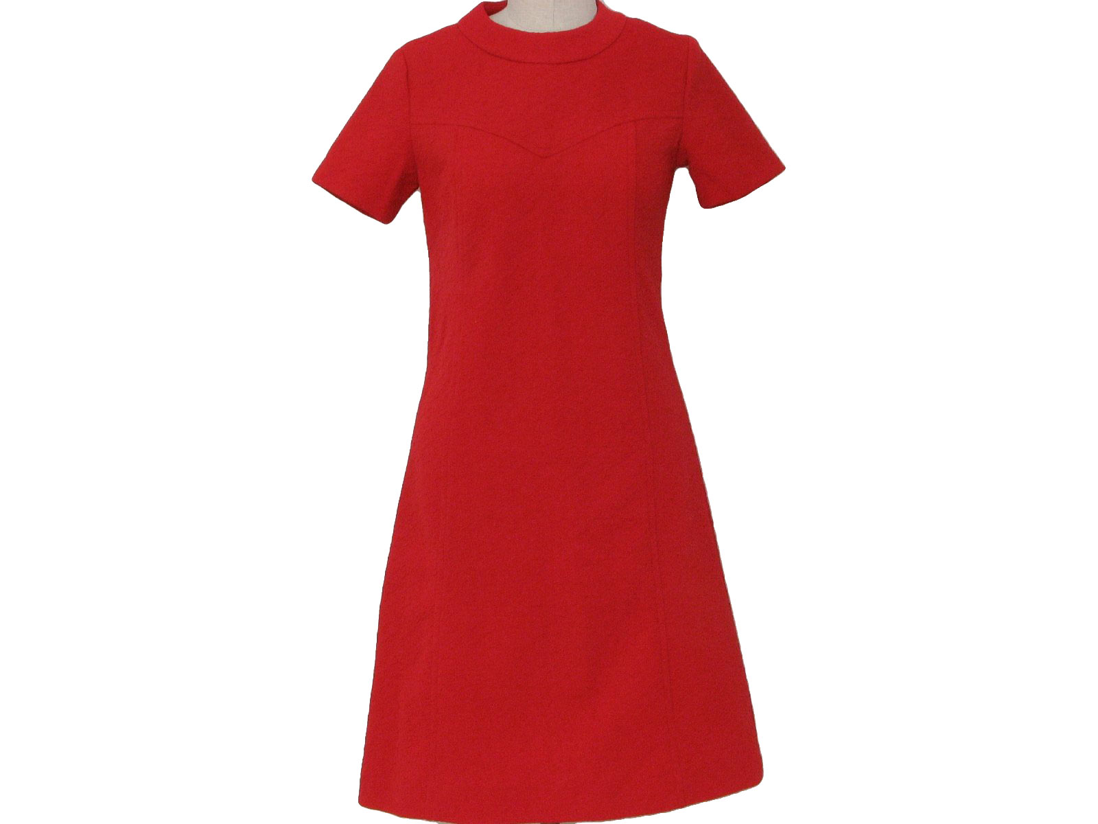 1970 s sears knit dress 70s sears womens red polyester knit short ...