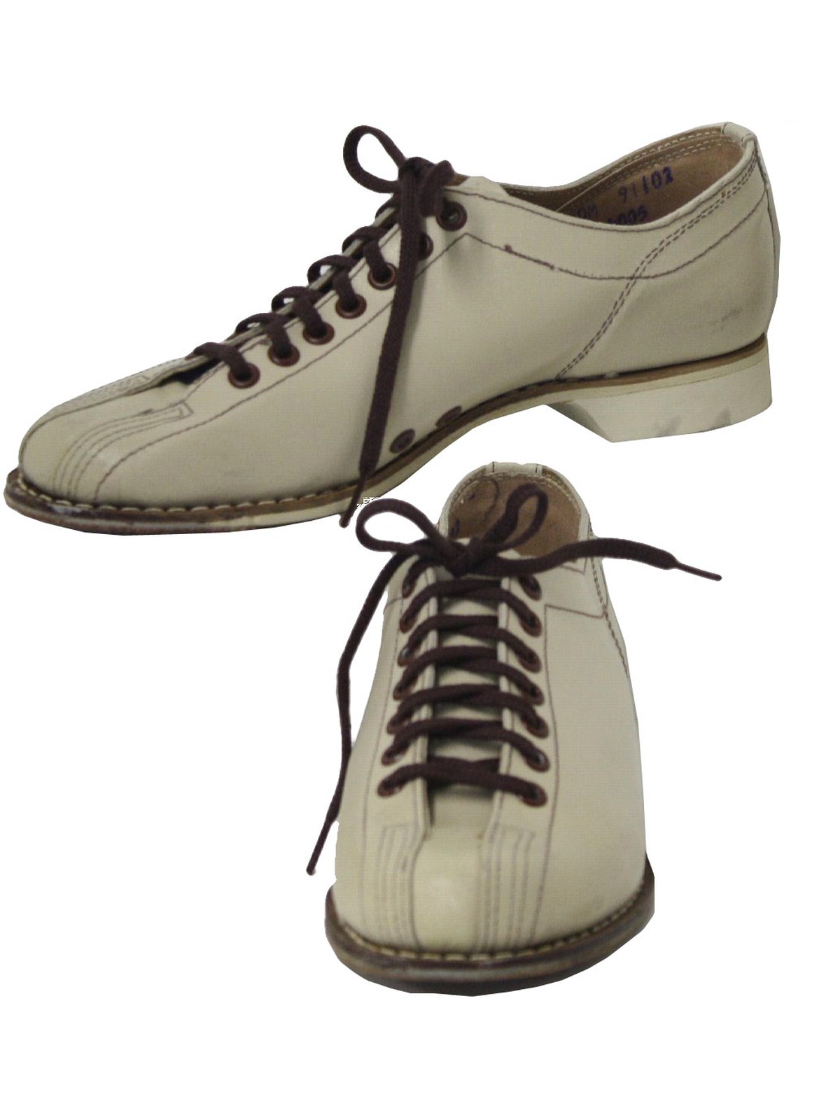 shoes 60s midsco athletics womens ivory smooth leather bowling shoes