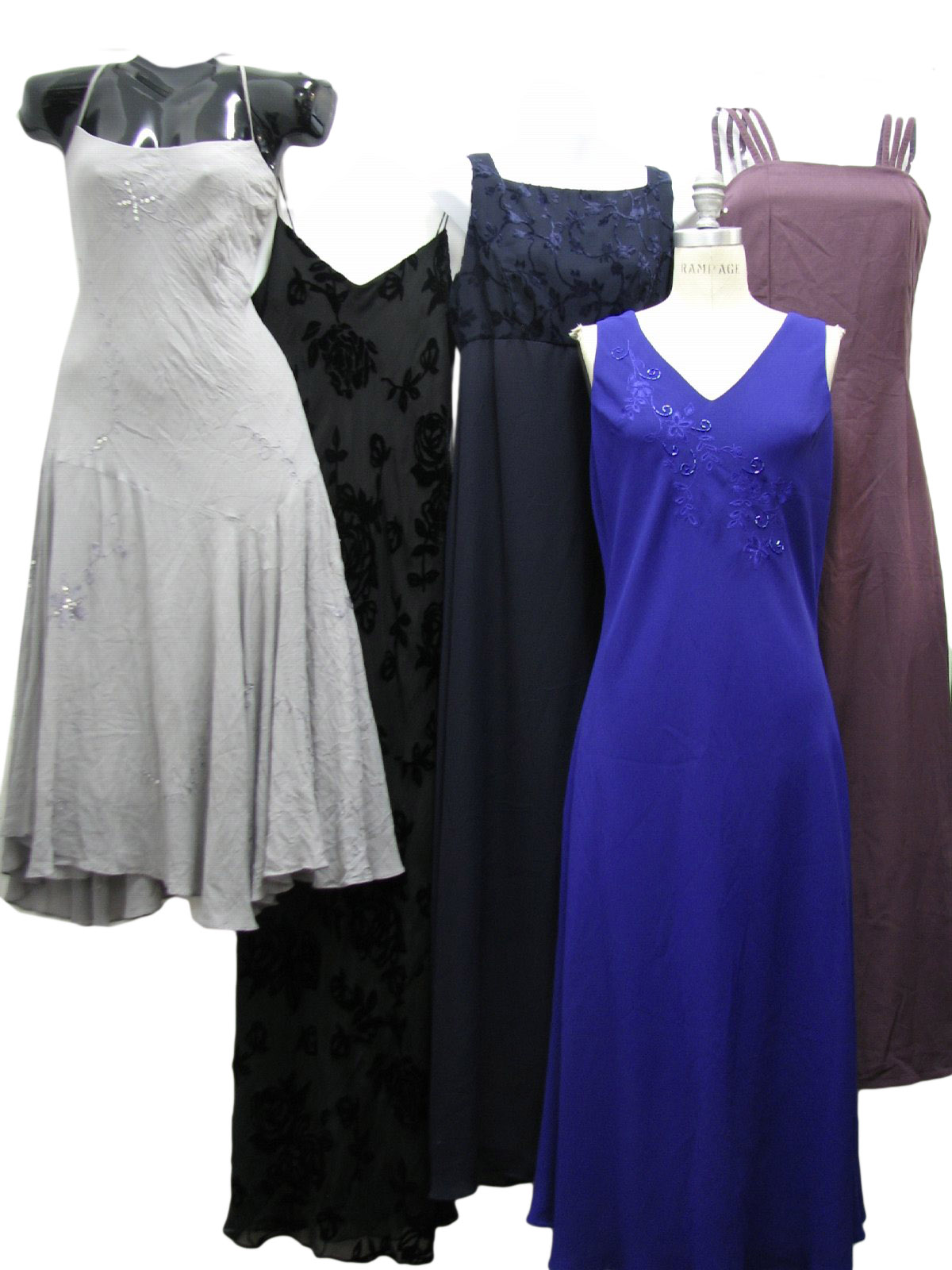 Lot of qty 5 Wholesale womens 80s and 90s cocktail dresses. Photo is of actual lot.