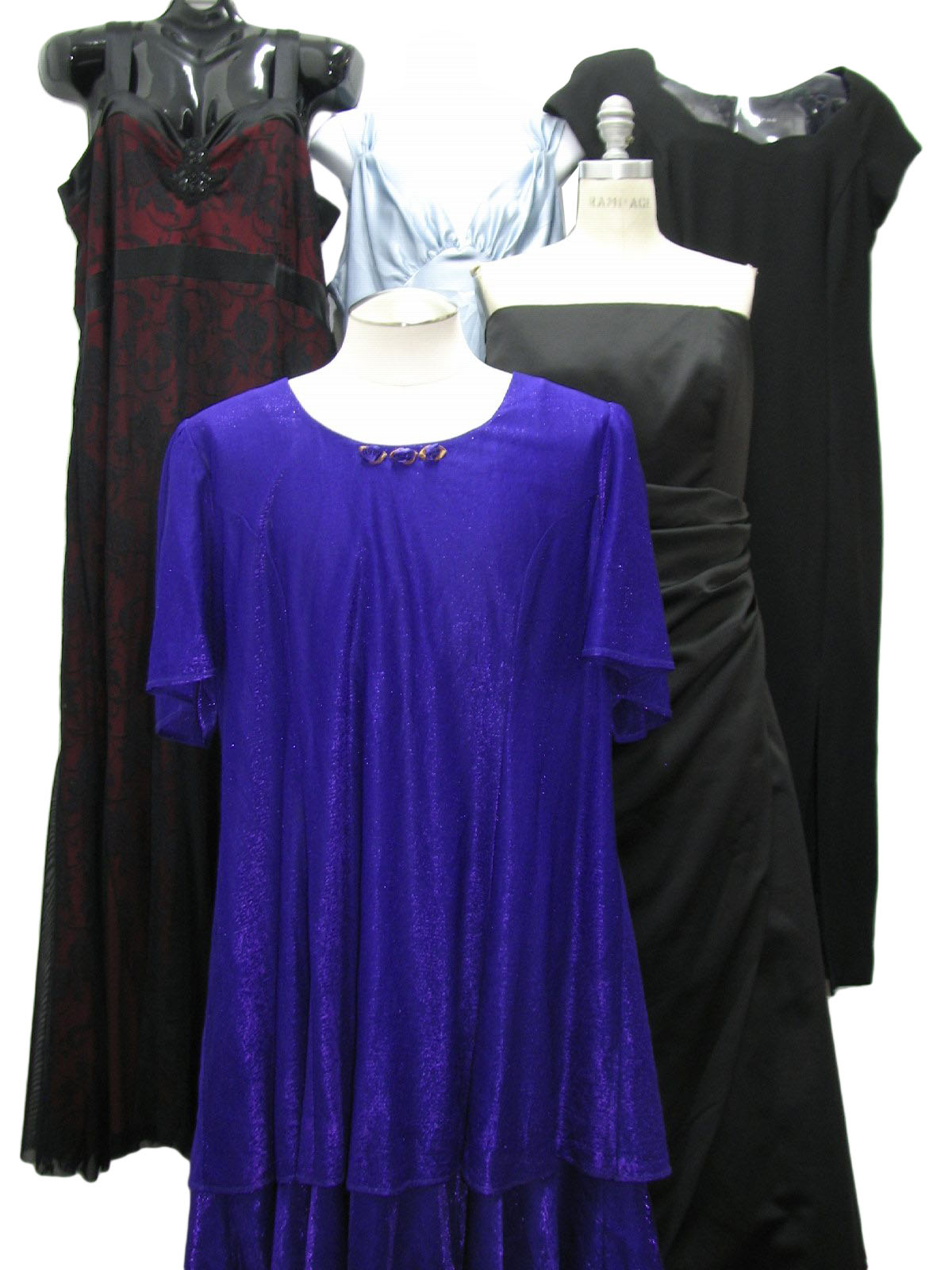 Lot of qty 5 Wholesale womens 80s and 90s cocktail dresses. Photo is of actual lot.