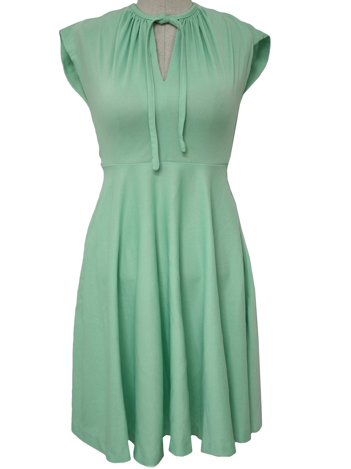 -Sears- Womens mint green, sleeveless, polyester stretch knit dress ...