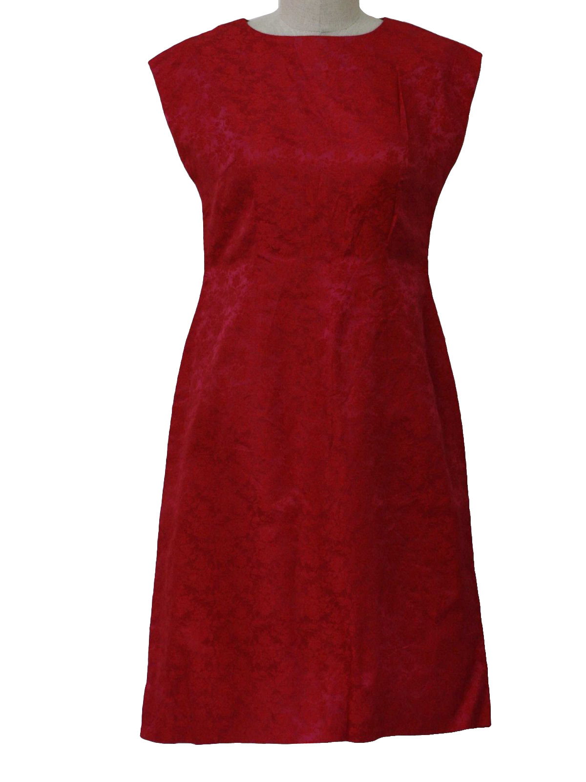 - Womens red floral accented shark skin look mid length tank dress ... - Womens red floral accented shark skin look mid length tank dress ...