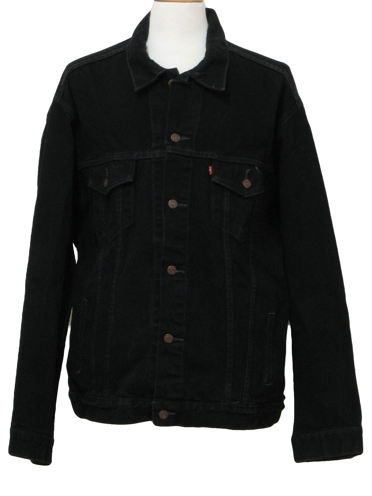 levis black denim jacket with fur