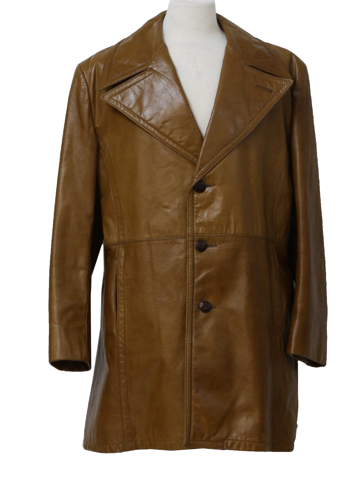 Seventies Lakeland Leather Jacket: 70s -Lakeland- Mens spice brown