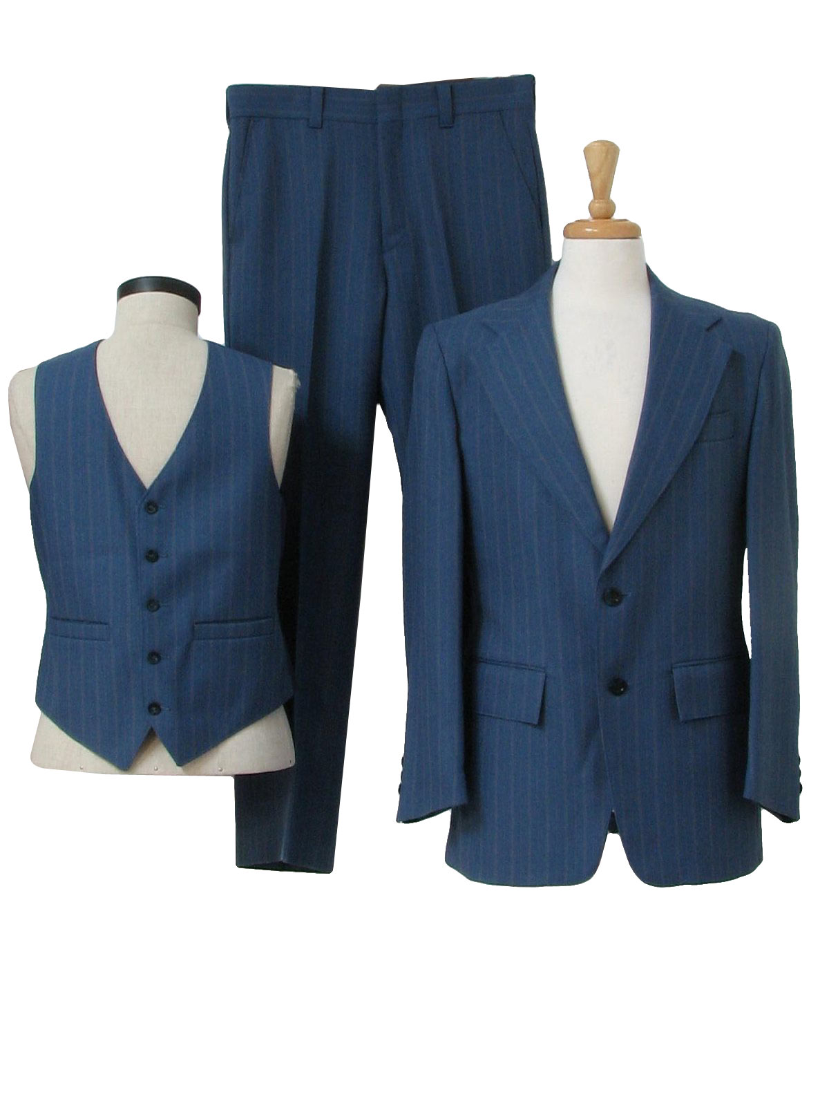 JCPenney 1970s Vintage Disco Suit: 70s -JCPenney- Mens shaded blue ...