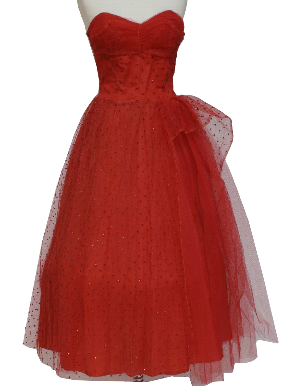 Late 40s -Missing Label- Womens red on red nylon lined thick nylon ...