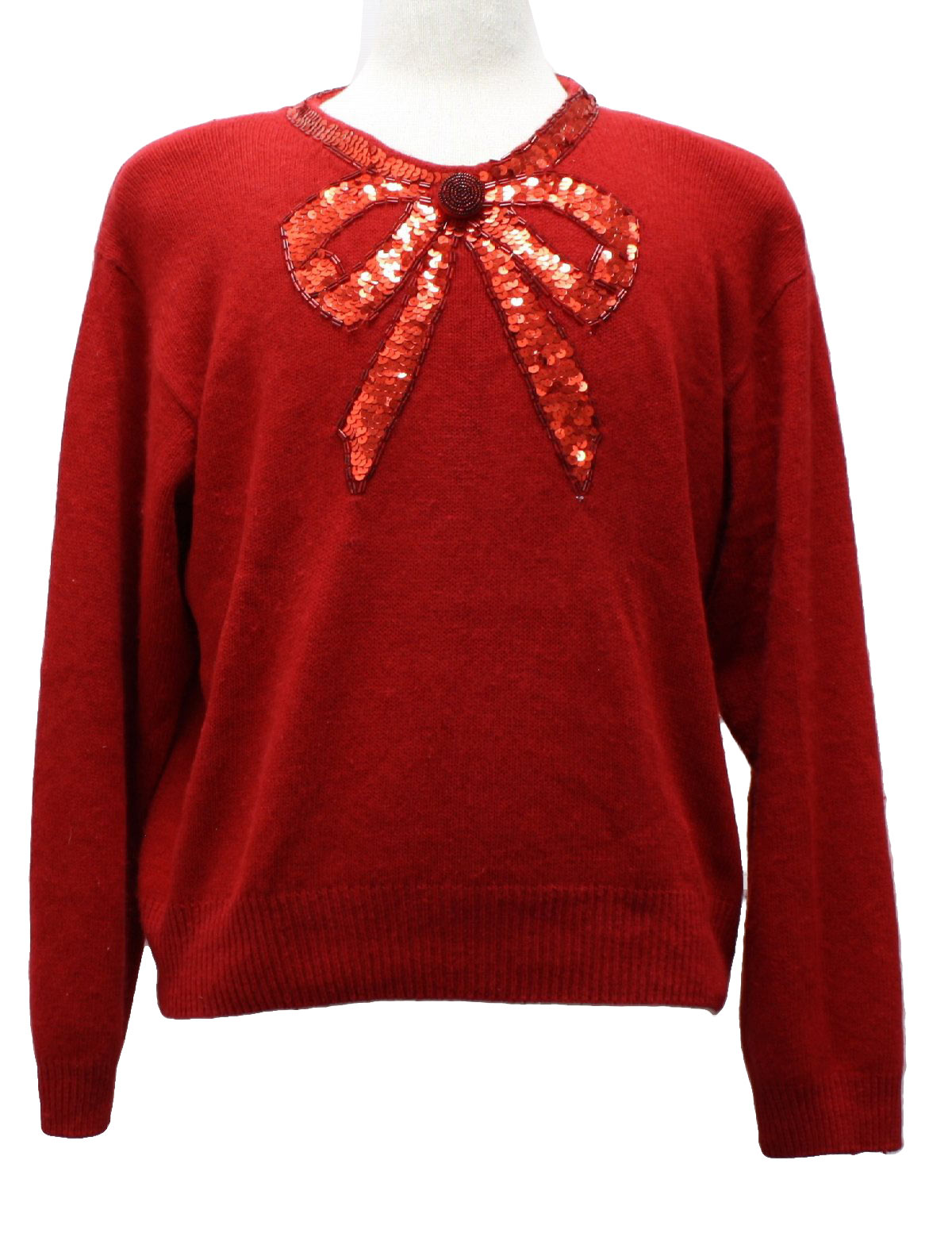 Ugly Christmas Sweater Holiday Ornament Red_Green - The Ugly Sweater