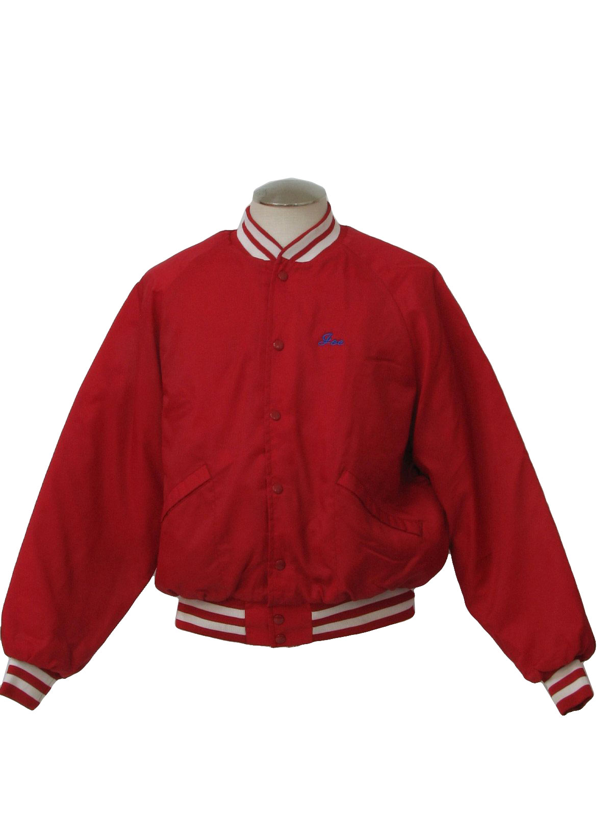 1990s King Louie Jacket: 90s -King Louie- Mens red and white nylon with nylon quilted lining and ...