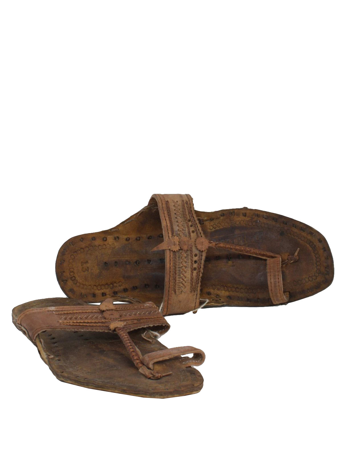 1970 s unisex accessories unisex leather hippie jesus sandal shoes 70s ...
