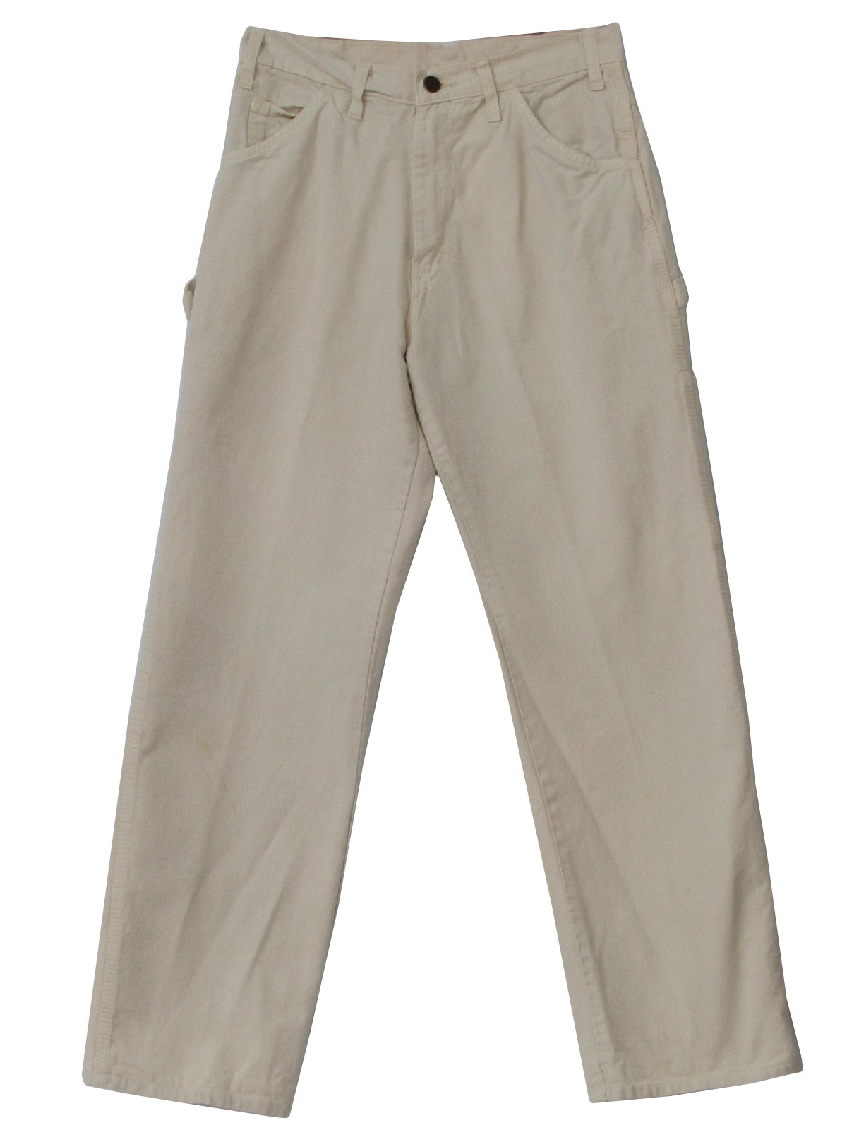 relaxed fit straight leg cotton painter's pants