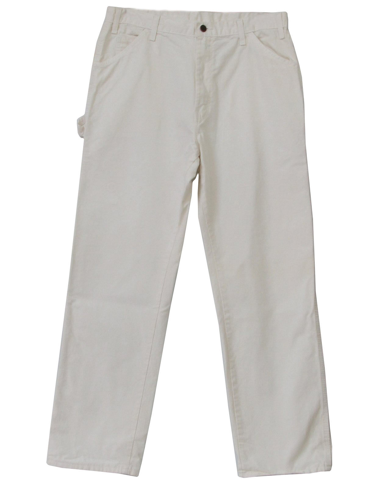 relaxed fit straight leg cotton painter's pants