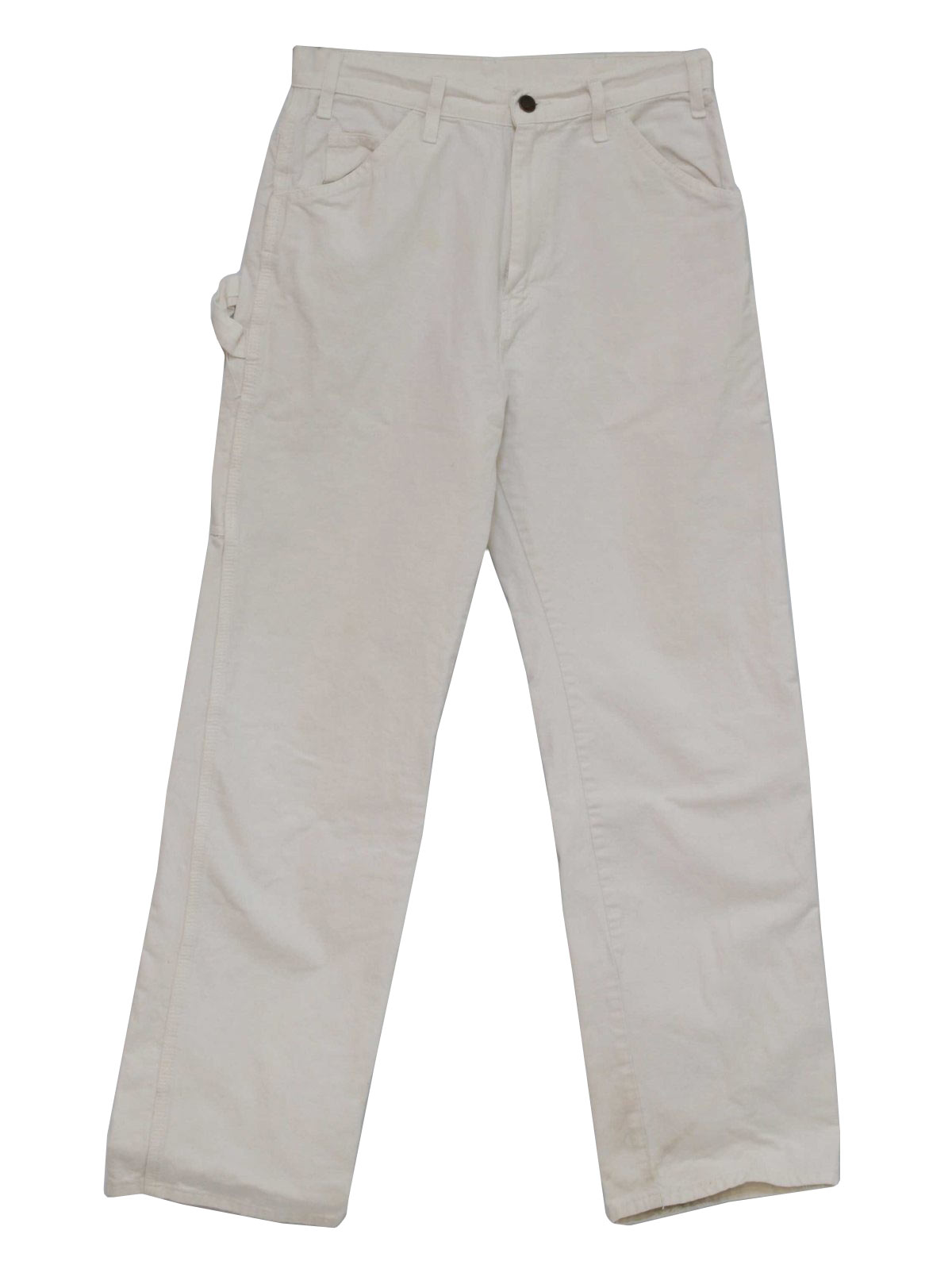 relaxed fit straight leg cotton painter's pants