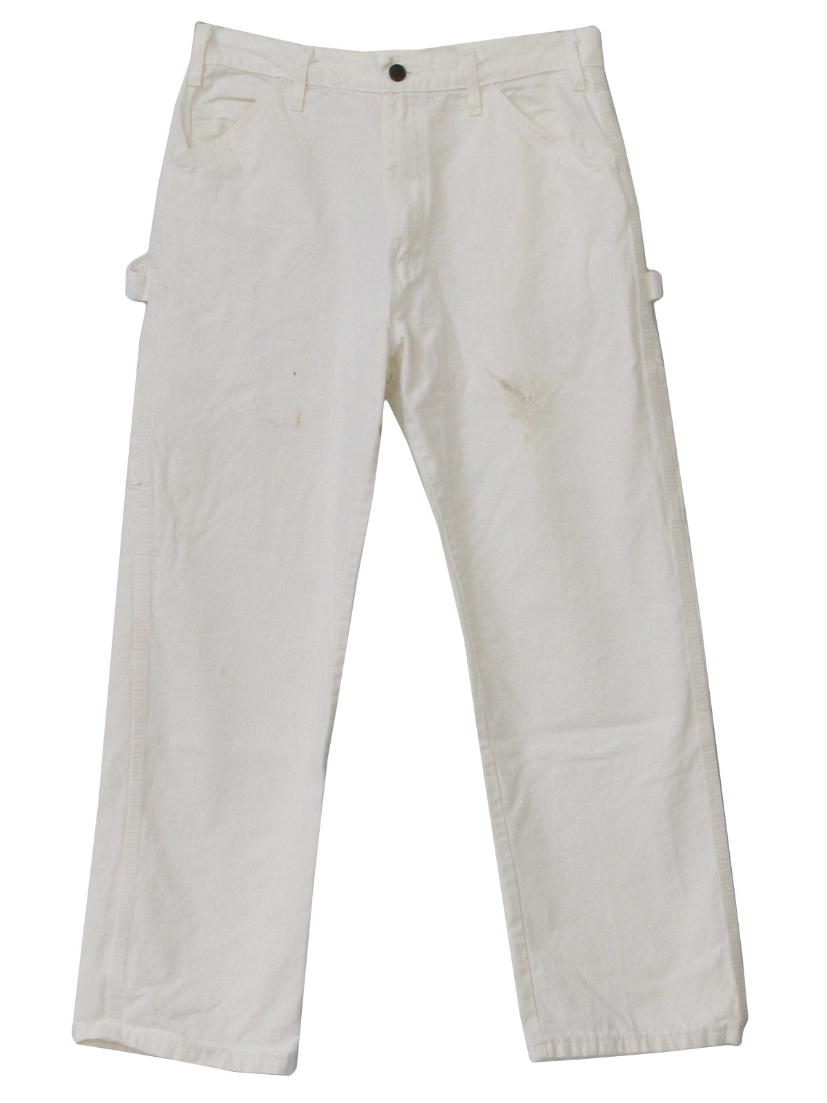 relaxed fit straight leg cotton painter's pants