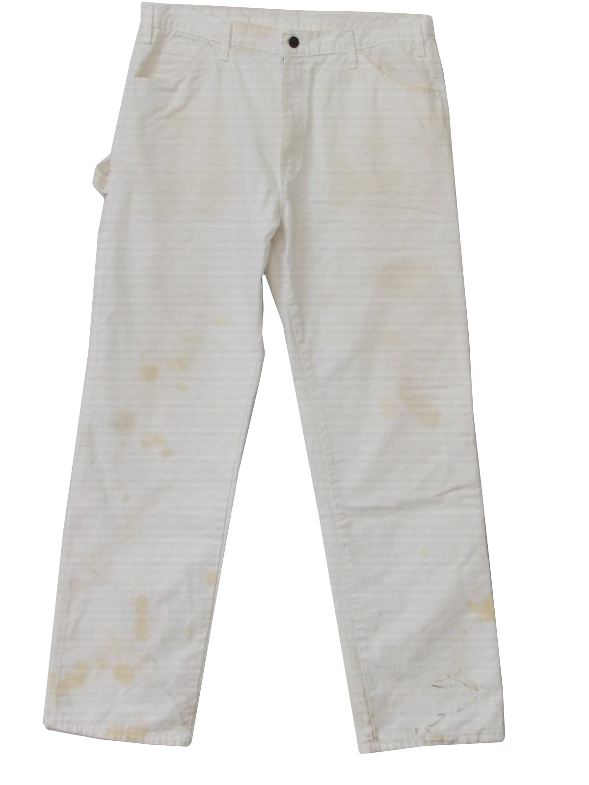 relaxed fit straight leg cotton painter's pants