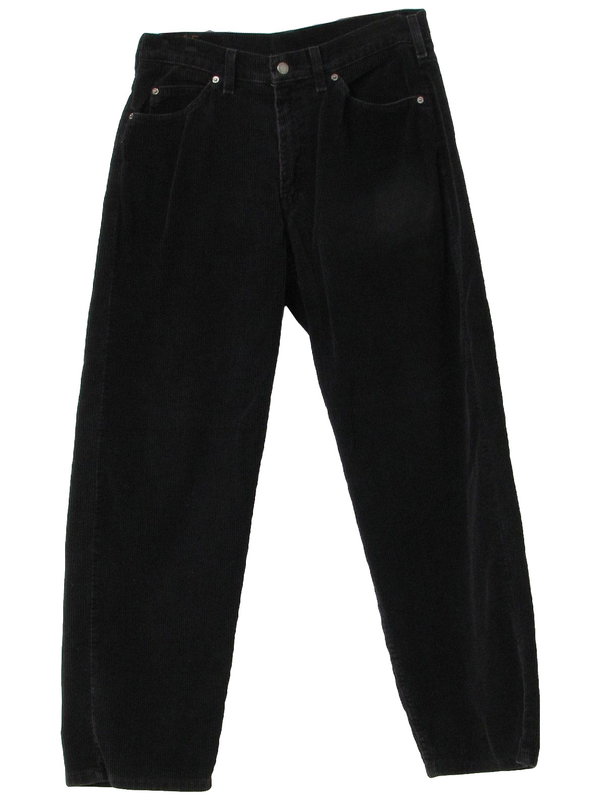 90s Vintage Levis Pants: 90s -Levis- Mens black cotton polyester wide