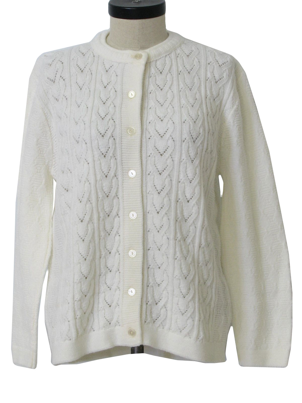 women's white button up sweater