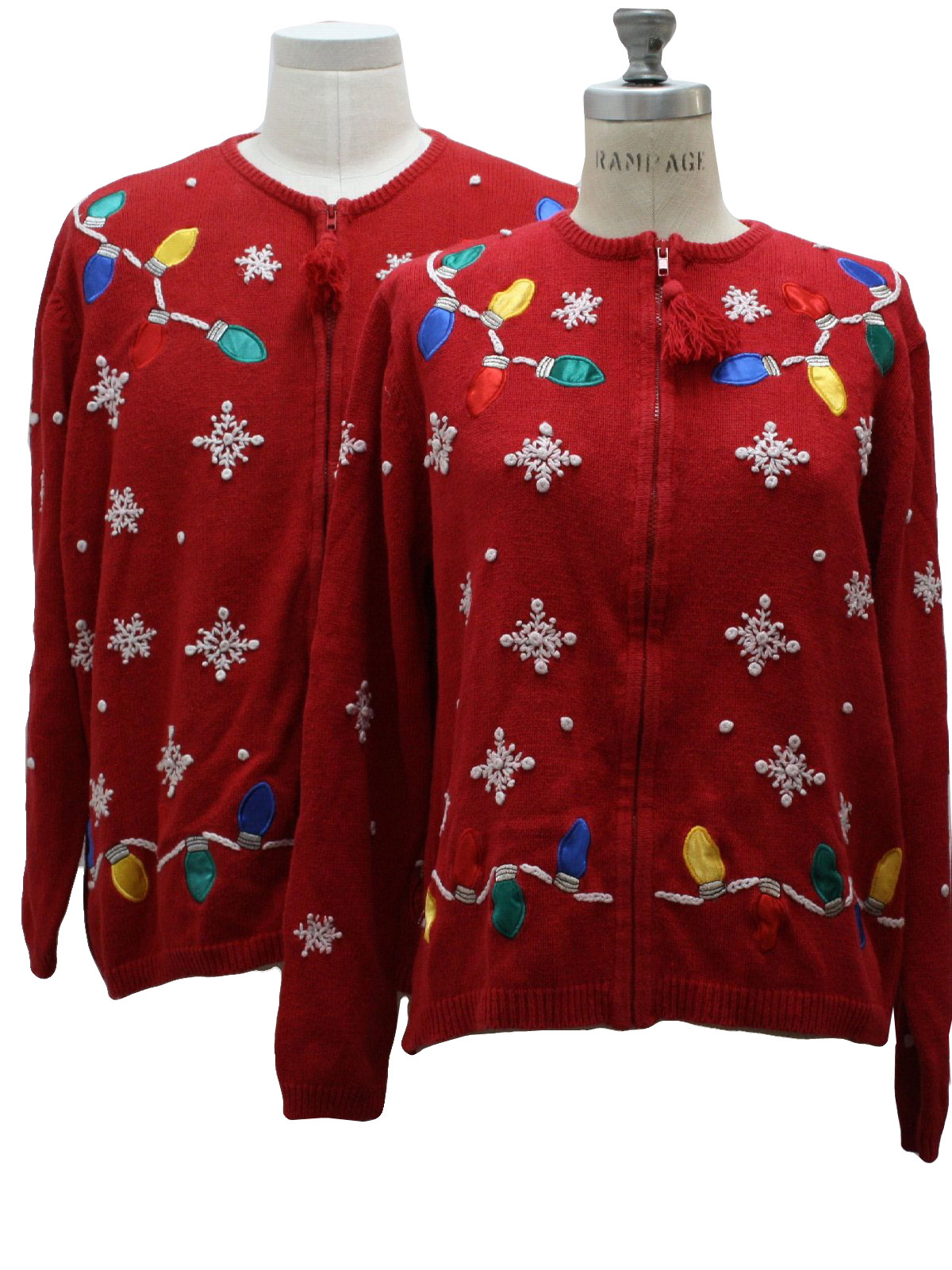 his and hers matching ugly christmas sweaters