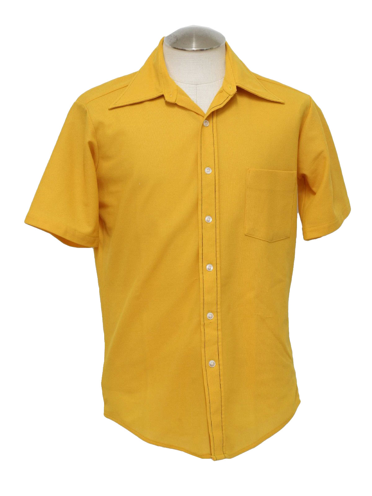 mustard short sleeve dress shirt