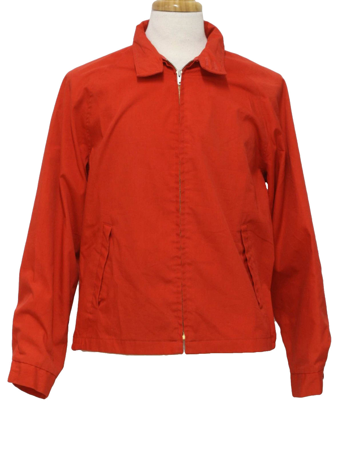 Red Cotton Windbreaker Jacket - JacketIn