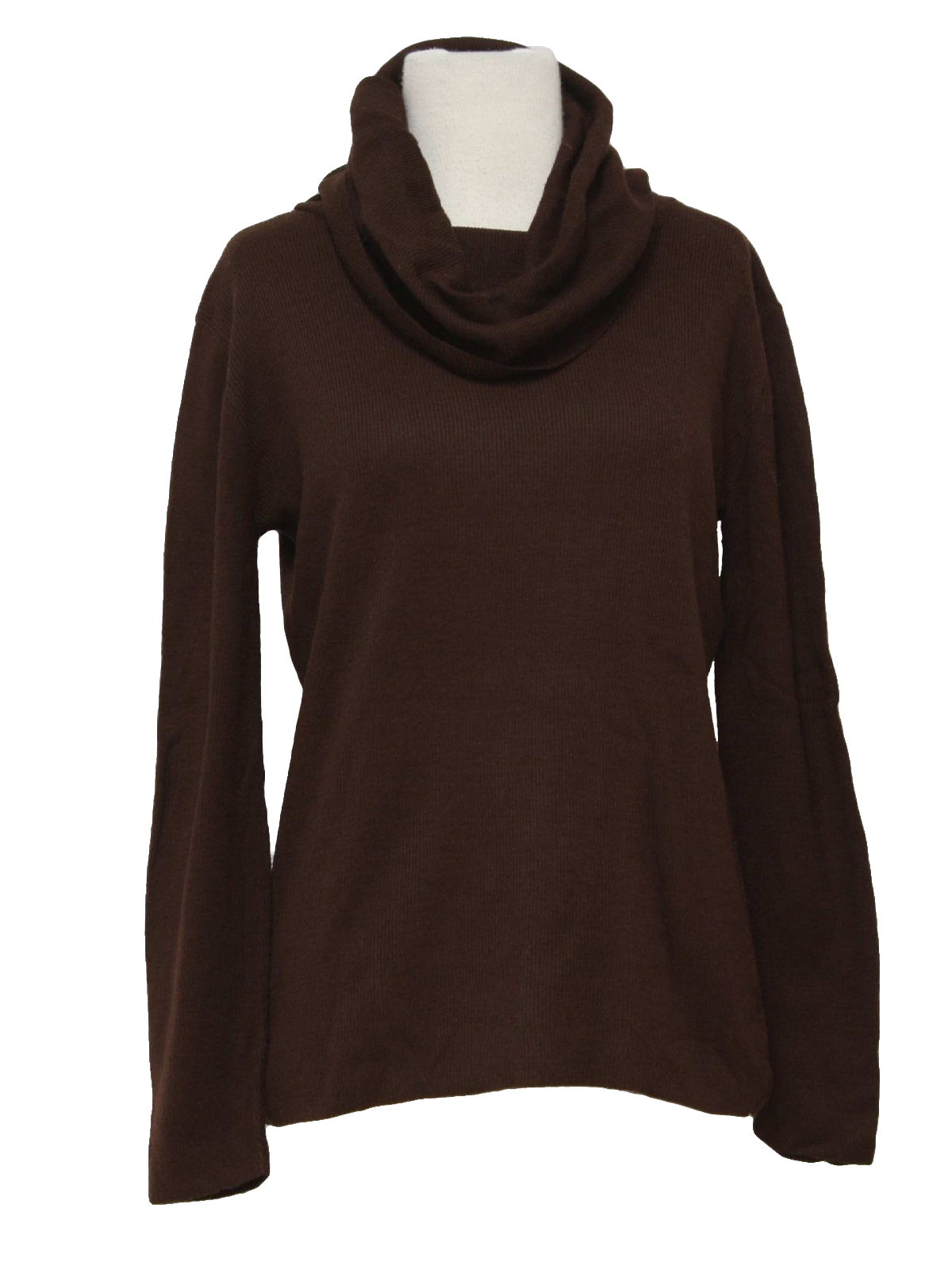 brown turtleneck sweater