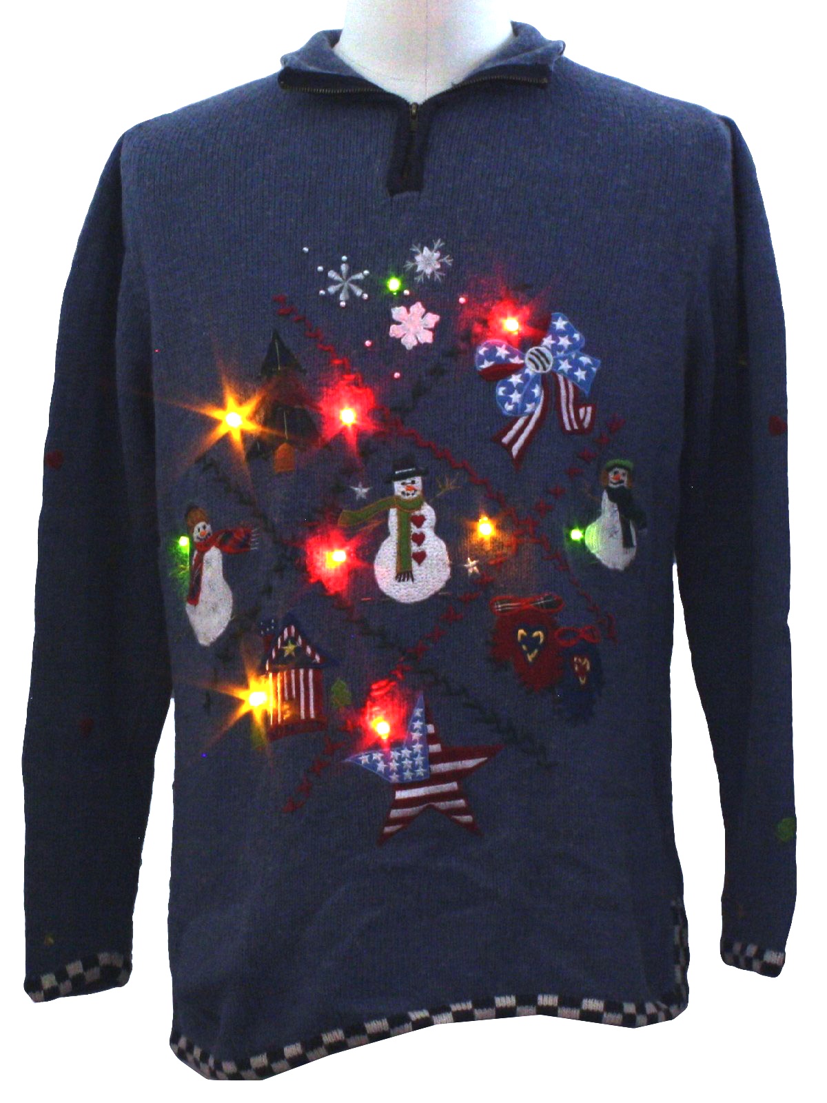 lightup ugly christmas sweater studio unisex blue lightup ugly christmas sweater studio unisex blue