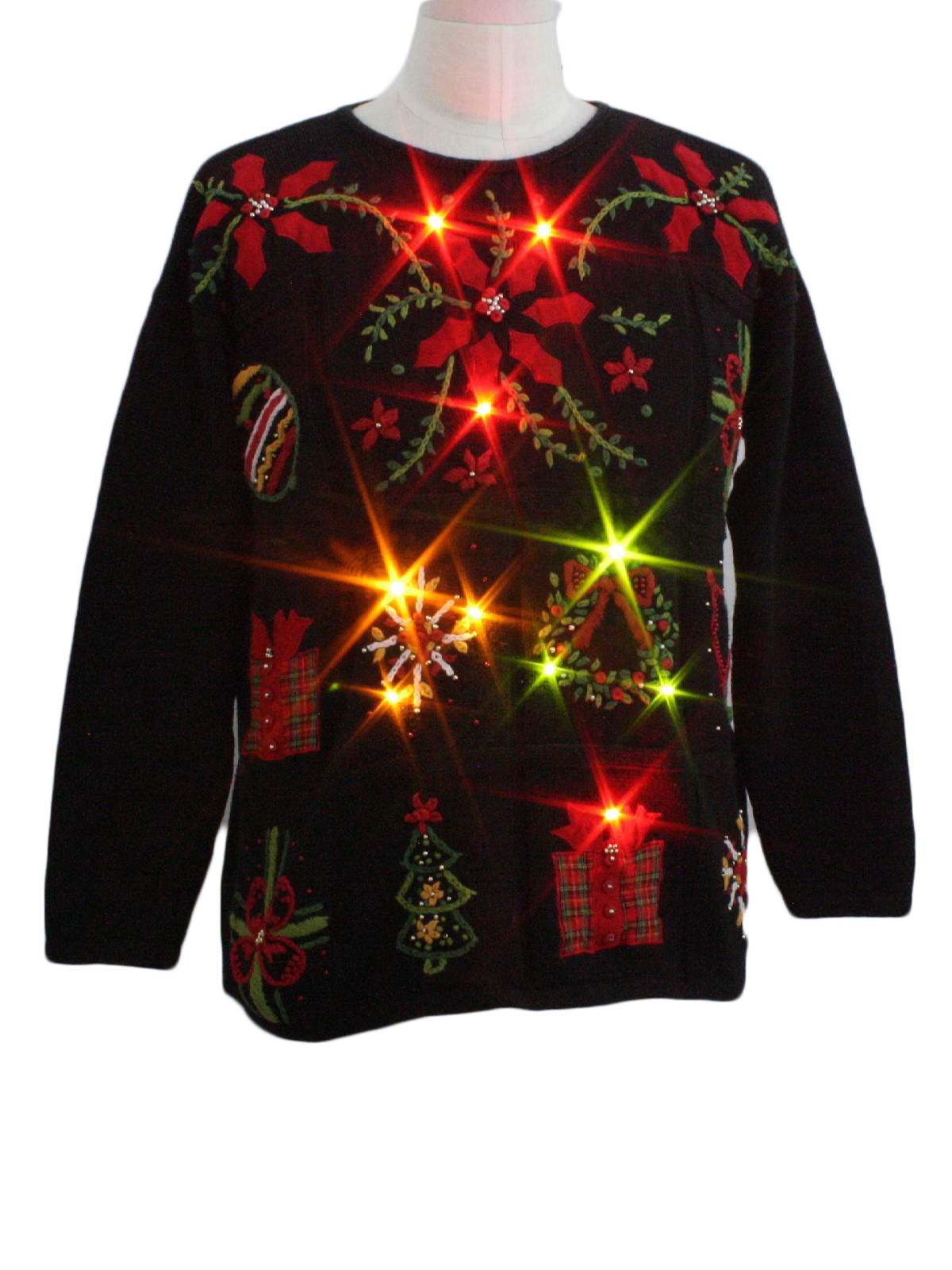 lightup ugly christmas sweater kathie lee unisex black lightup ugly christmas sweater kathie lee unisex black