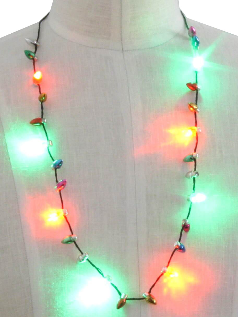 lites flashing holiday necklace unisex accessories lightup necklace ...