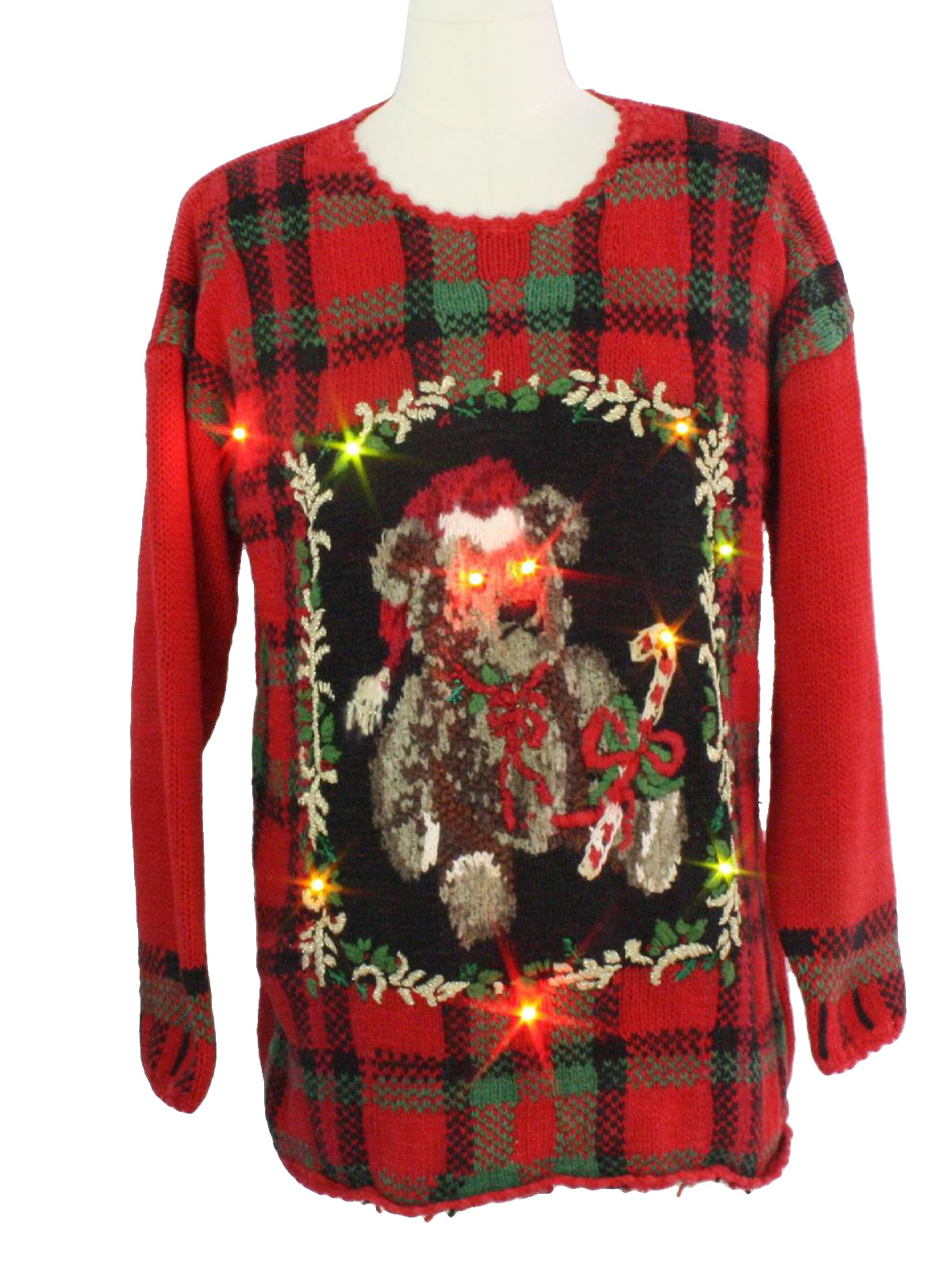 bear riffic light up ugly christmas sweater tiara bear riffic light up ugly christmas sweater tiara