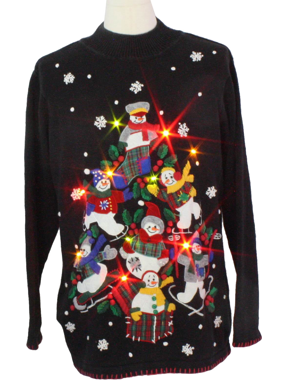 light up ugly christmas sweater bp design unisex black light up ugly christmas sweater bp design unisex black
