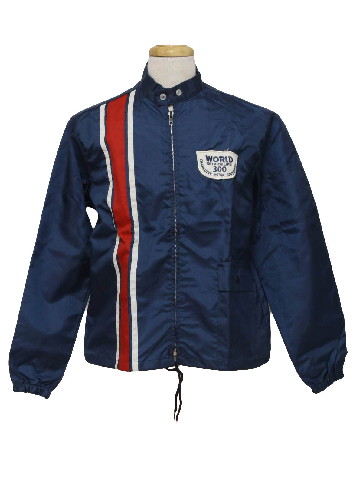 Vintage 1970's Jacket 70s Swingster Mens midnight blue, red and
