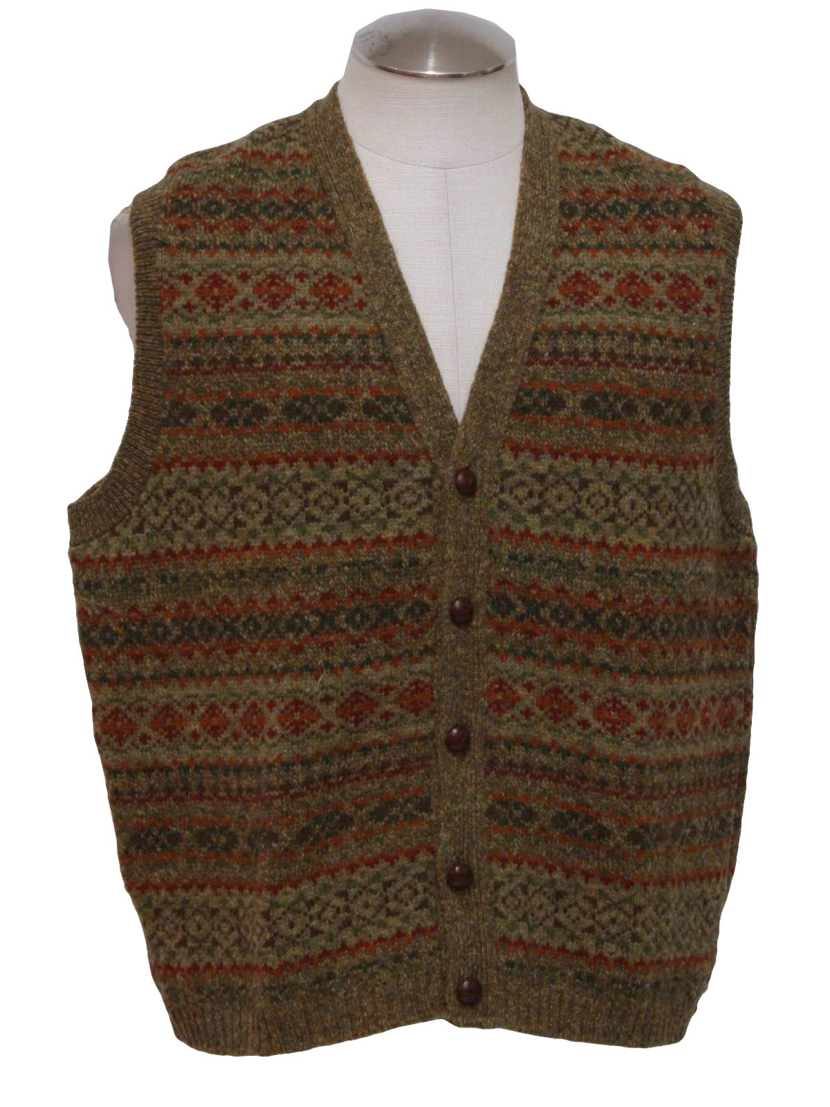 1980s L.L. Bean Sweater: 80s -L.L. Bean- Mens heather tan ...
