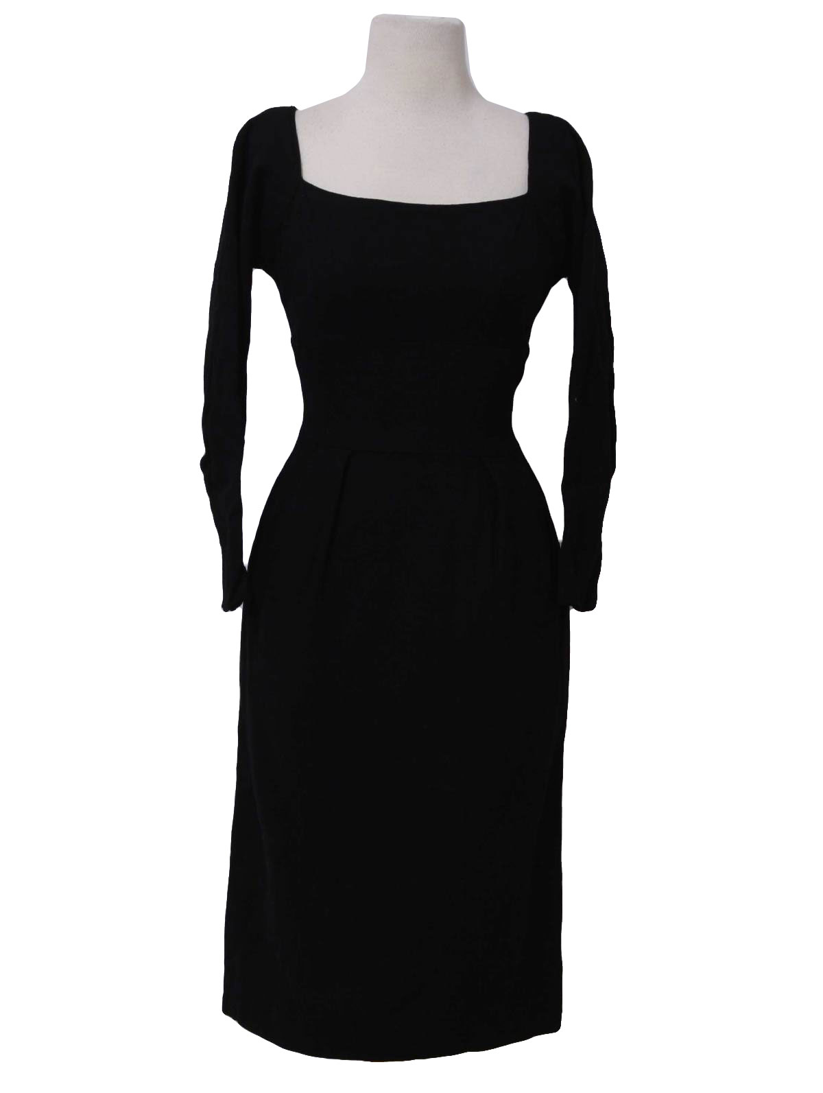 wool blend, mid length semi-formal wiggle cut cocktail dress. Dress ...