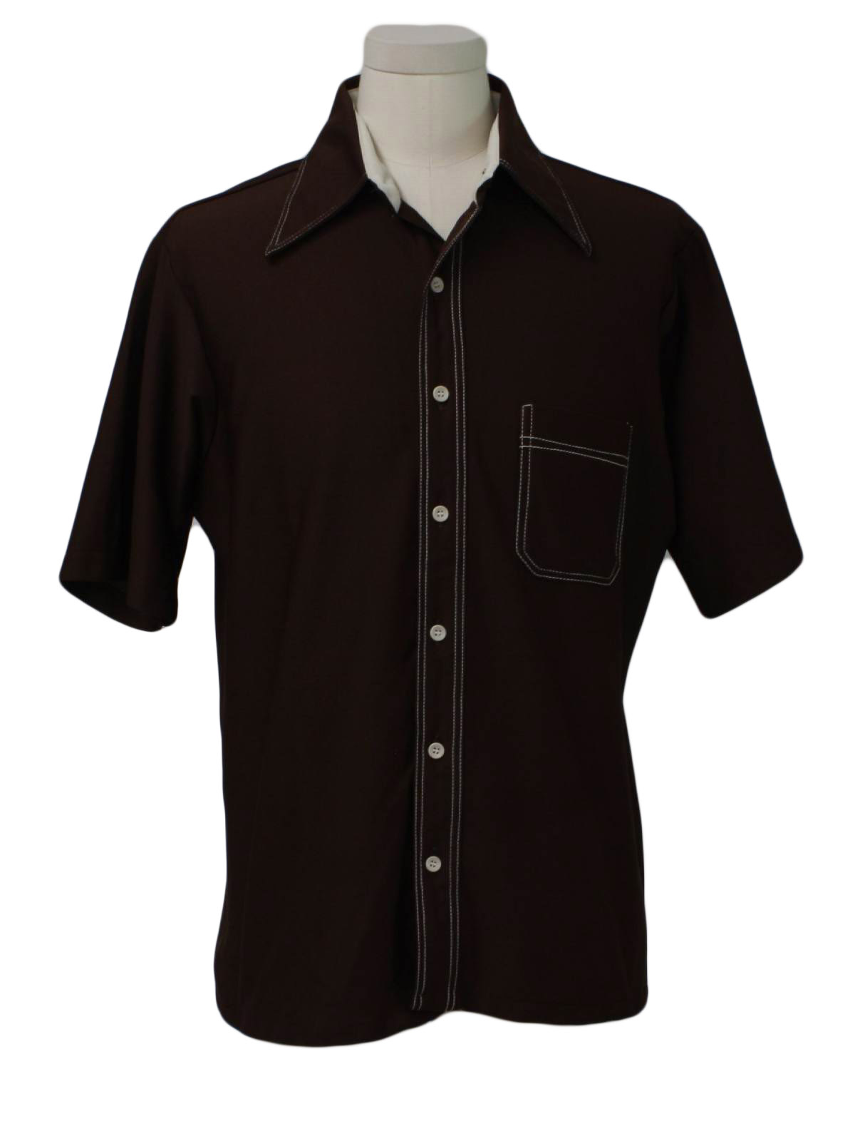 1970 s jcpenney mens sport shirt 70s jcpenney mens brown background ...
