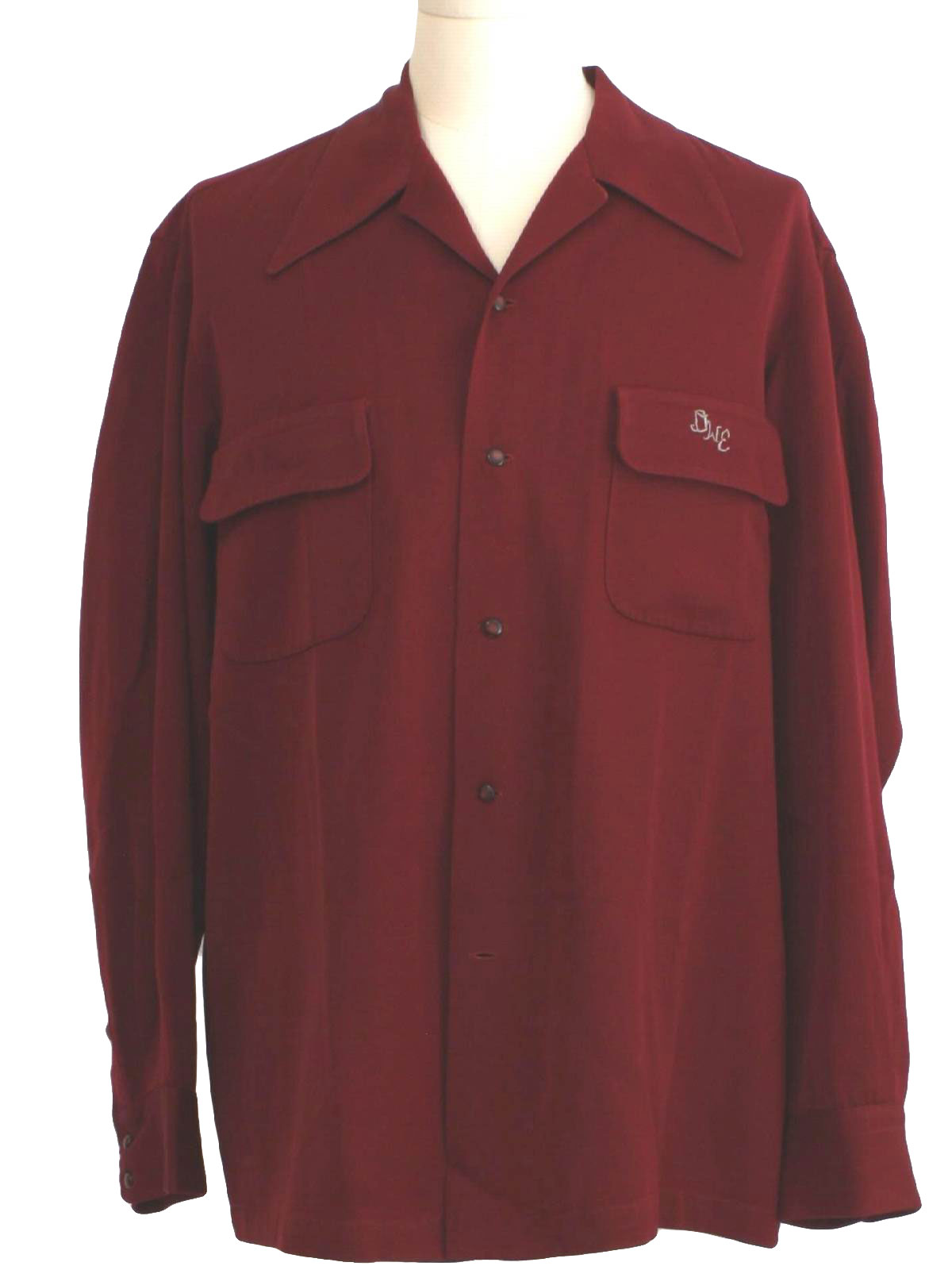 1940's Retro Gabardine Shirt: Late 40s -Furstmann- Mens ...