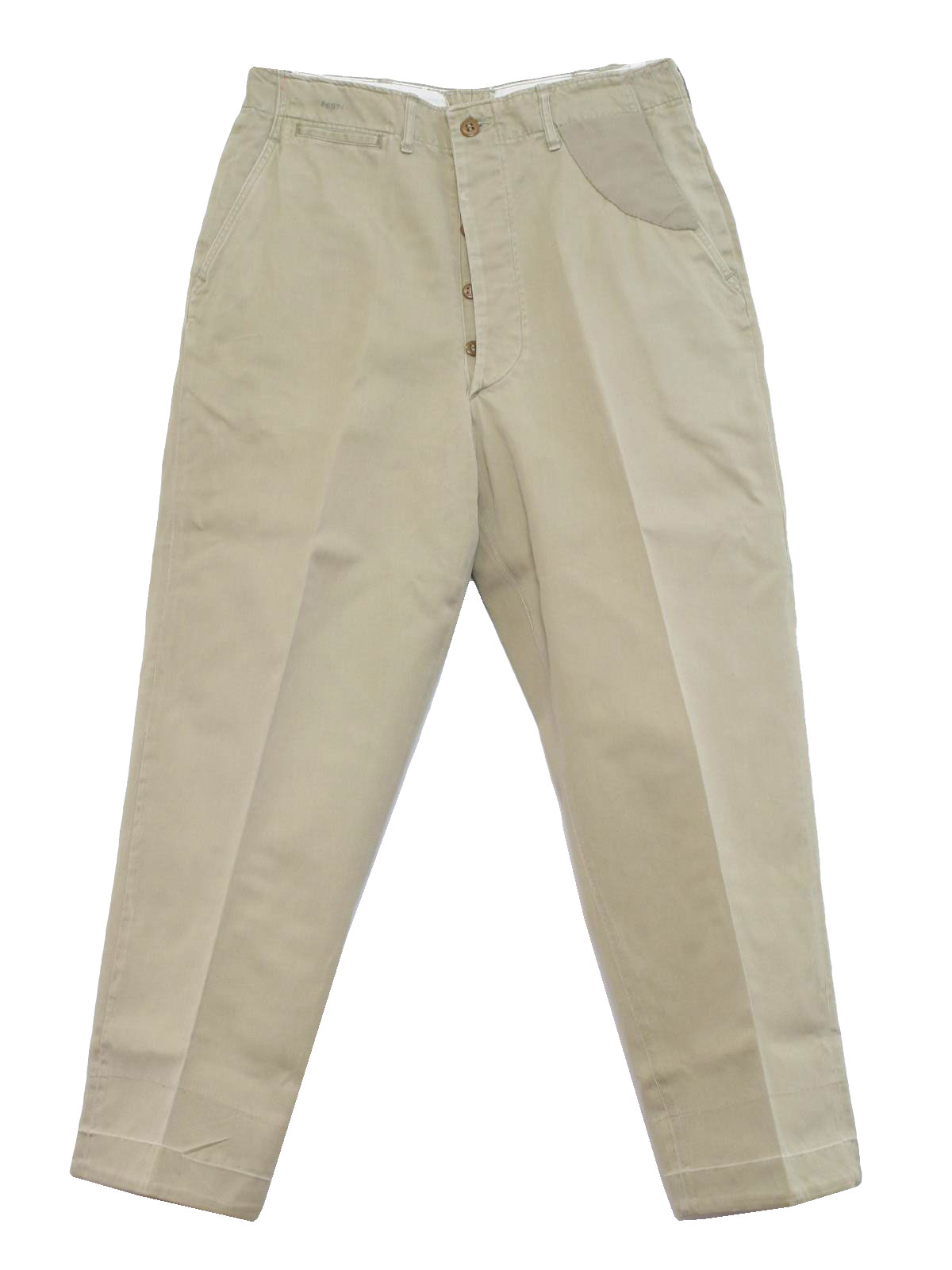 - Mens tan cotton twill WWII era military issue khaki uniform pants ... - Mens tan cotton twill WWII era military issue khaki uniform pants ...