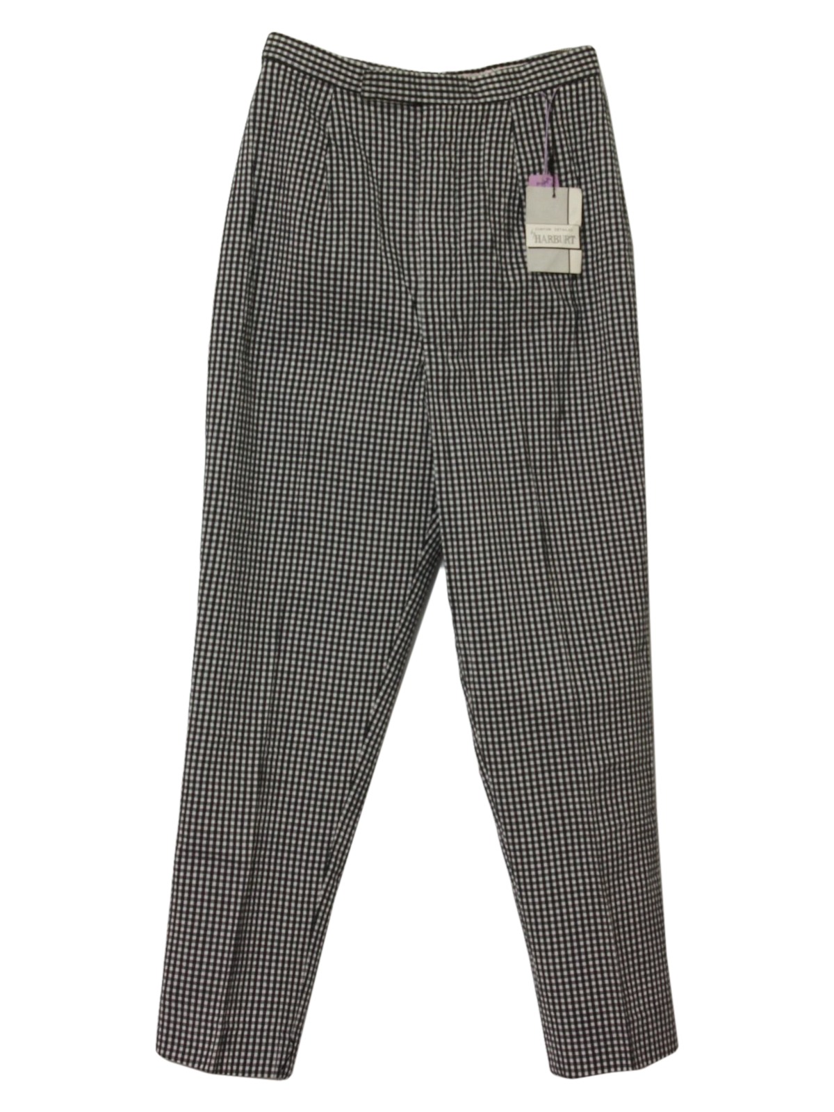 black and white gingham pants