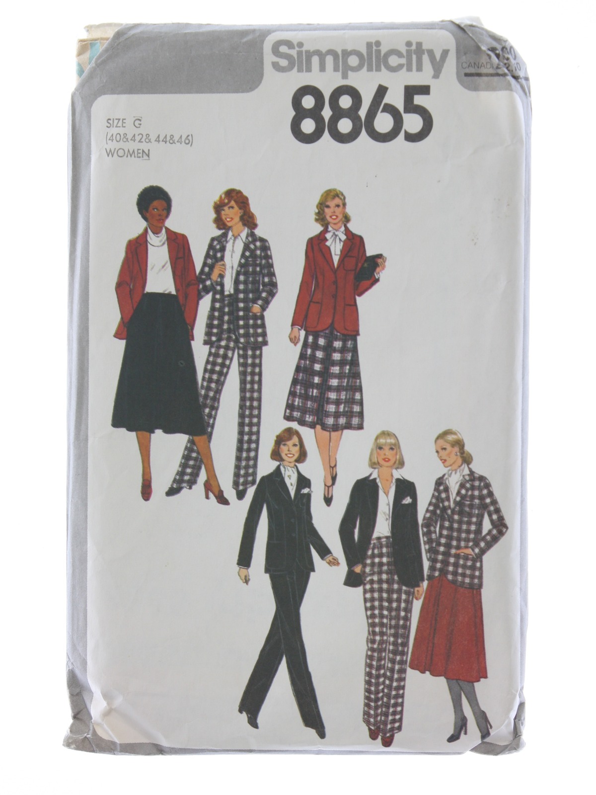 1980s Vintage Sewing Pattern 80s Simplicity Pattern No. 8866 Womens