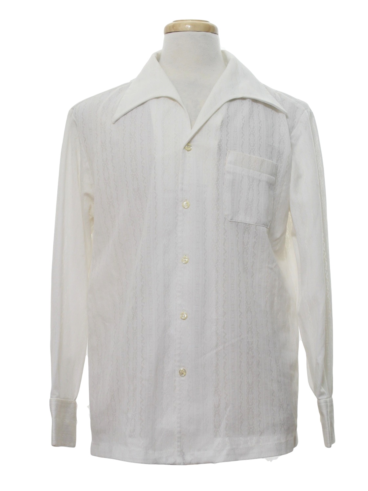 mens white disco shirt