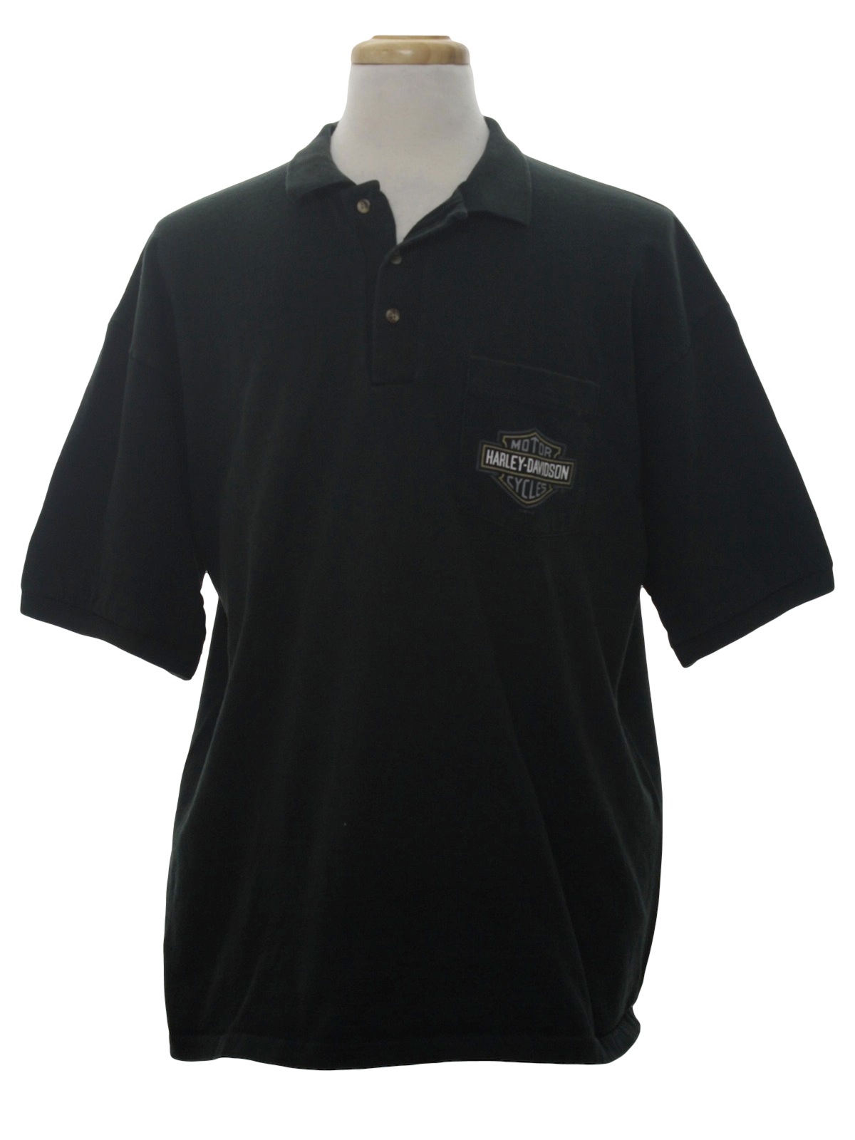 Vintage Harley Davidson 1990s Shirt 90s Uni Vintage Harley Davidson 1990s Shirt 90s Uni Well Worn Black Background Cotton Short Sleeve Pull Over Wicked