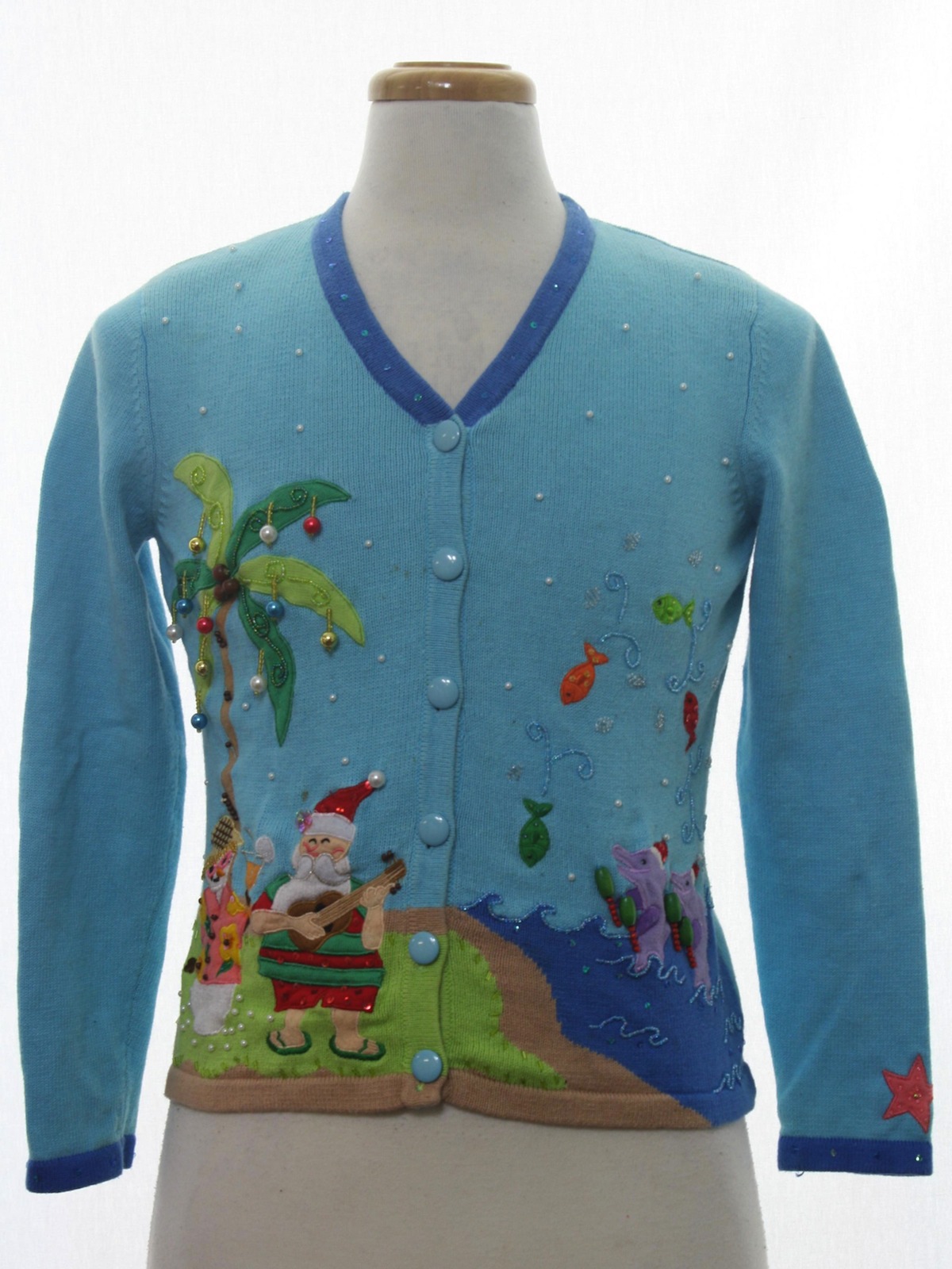 tropical christmas sweater