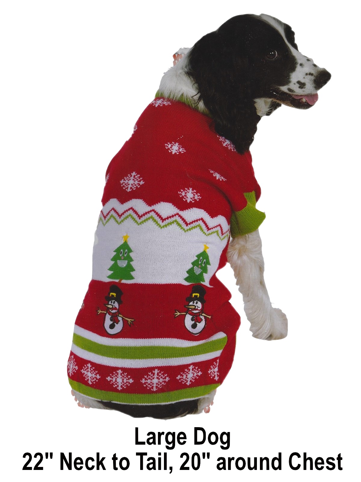 Accessories - Ugly Christmas Sweater for Dogs: 90s -Pet Boutique- Large dog red, white and green ...
