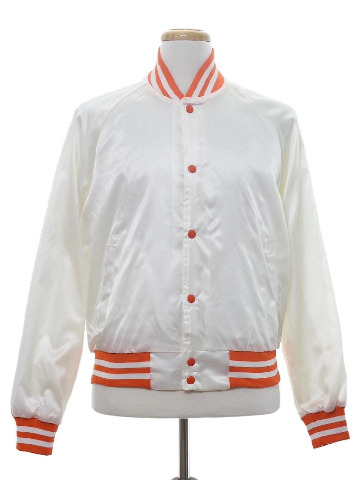 1980&39s Vintage Chalk Line Jacket: 80s -Chalk Line- Mens white