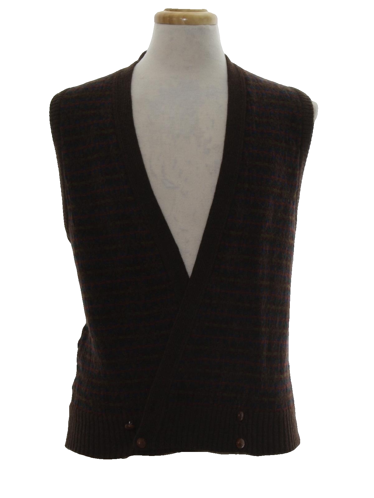 80s Retro Sweater: 80s -Tricots St Raphael- Mens dark mocha brown ...