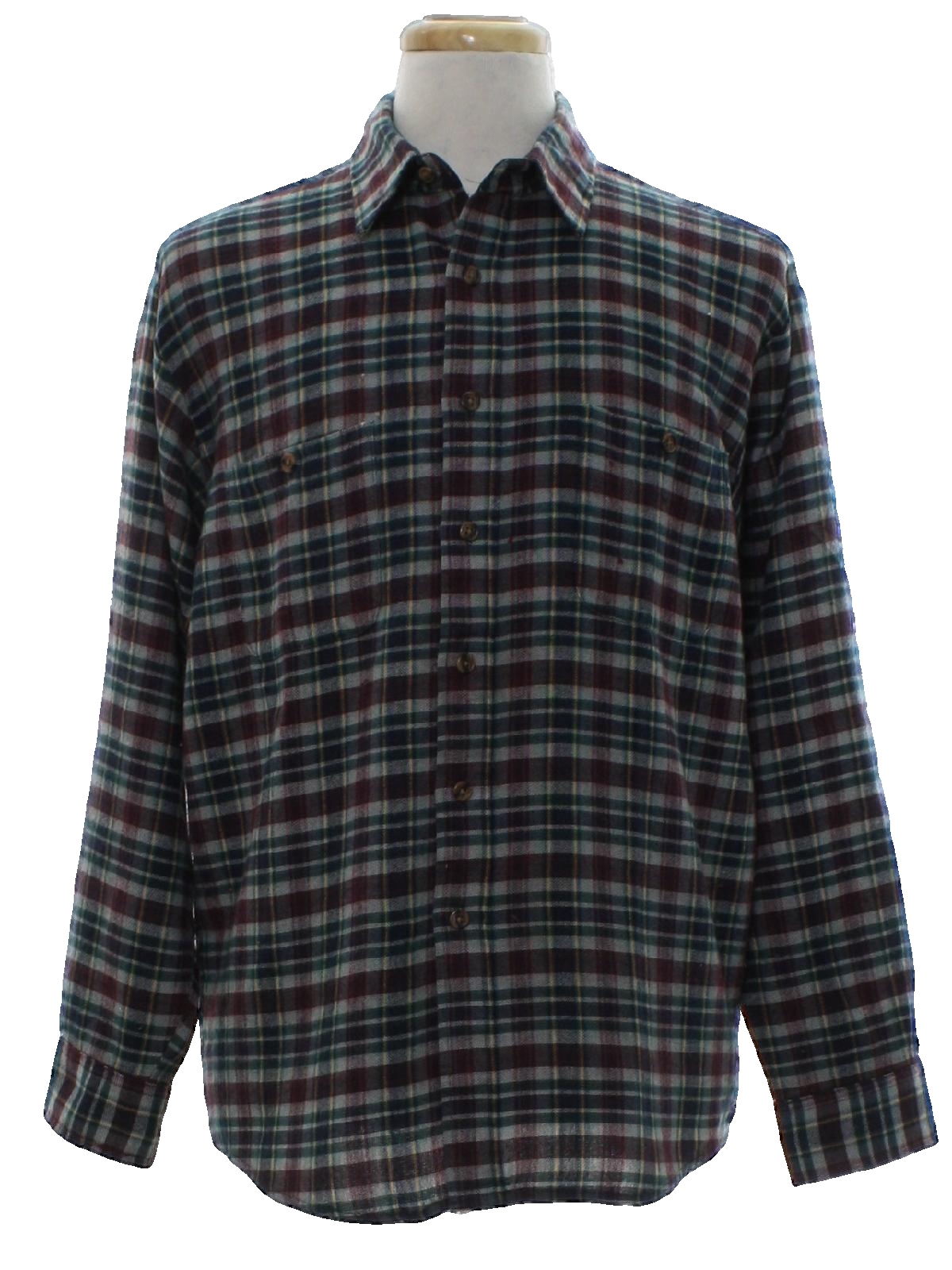 Vintage Windridge 1990s Shirt: 90s -Windridge- Mens grey