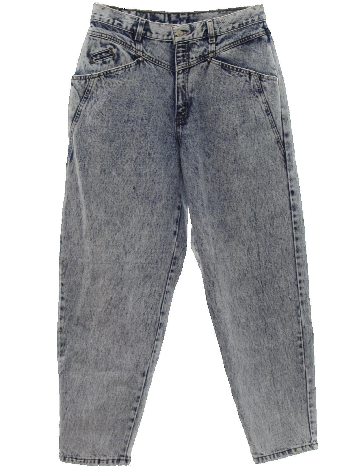 1980s Pants 80s Levis 900 Womens stone washed hazy blue cotton denim with zipper fly closure