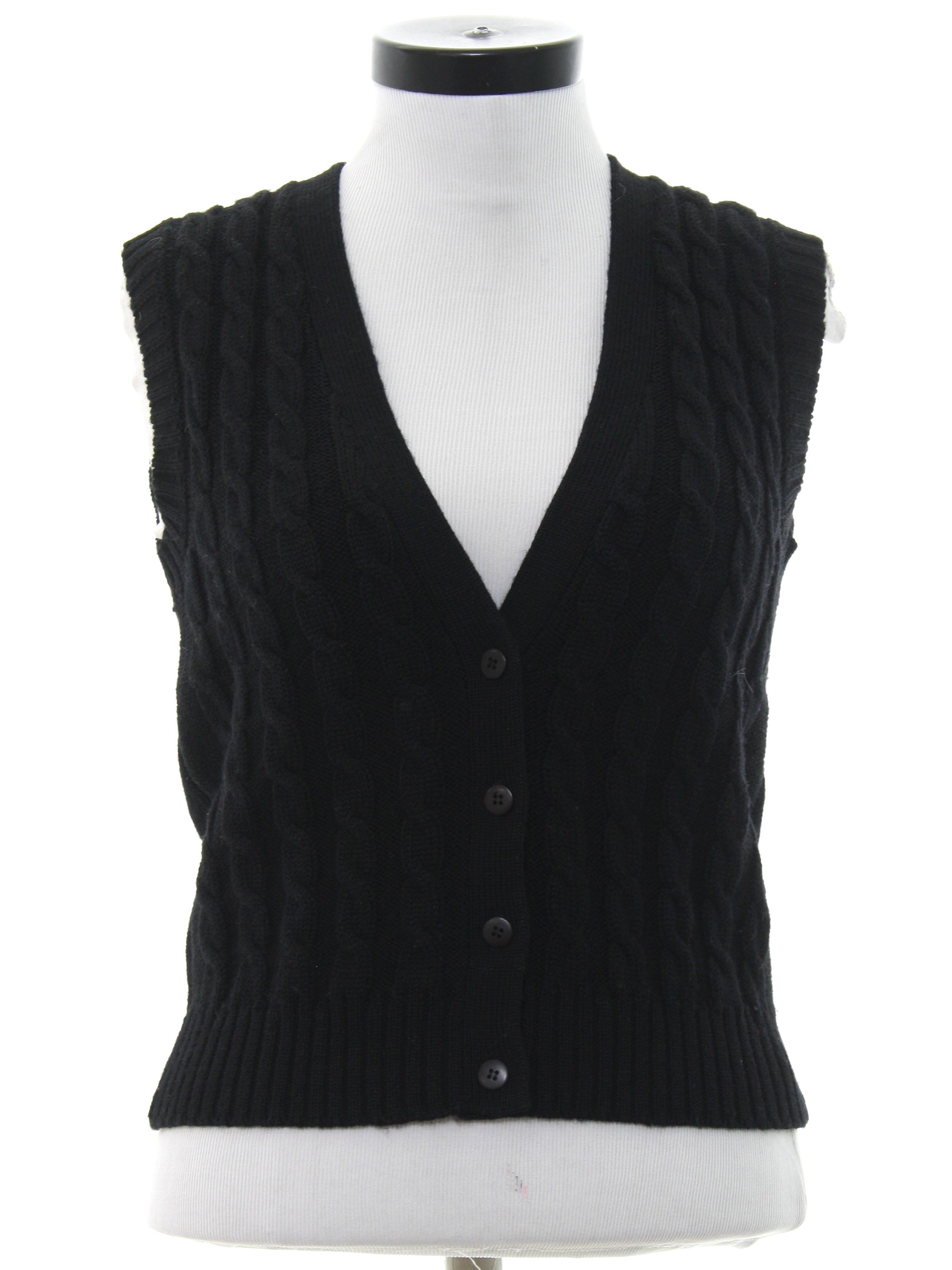 womens sweater vest black