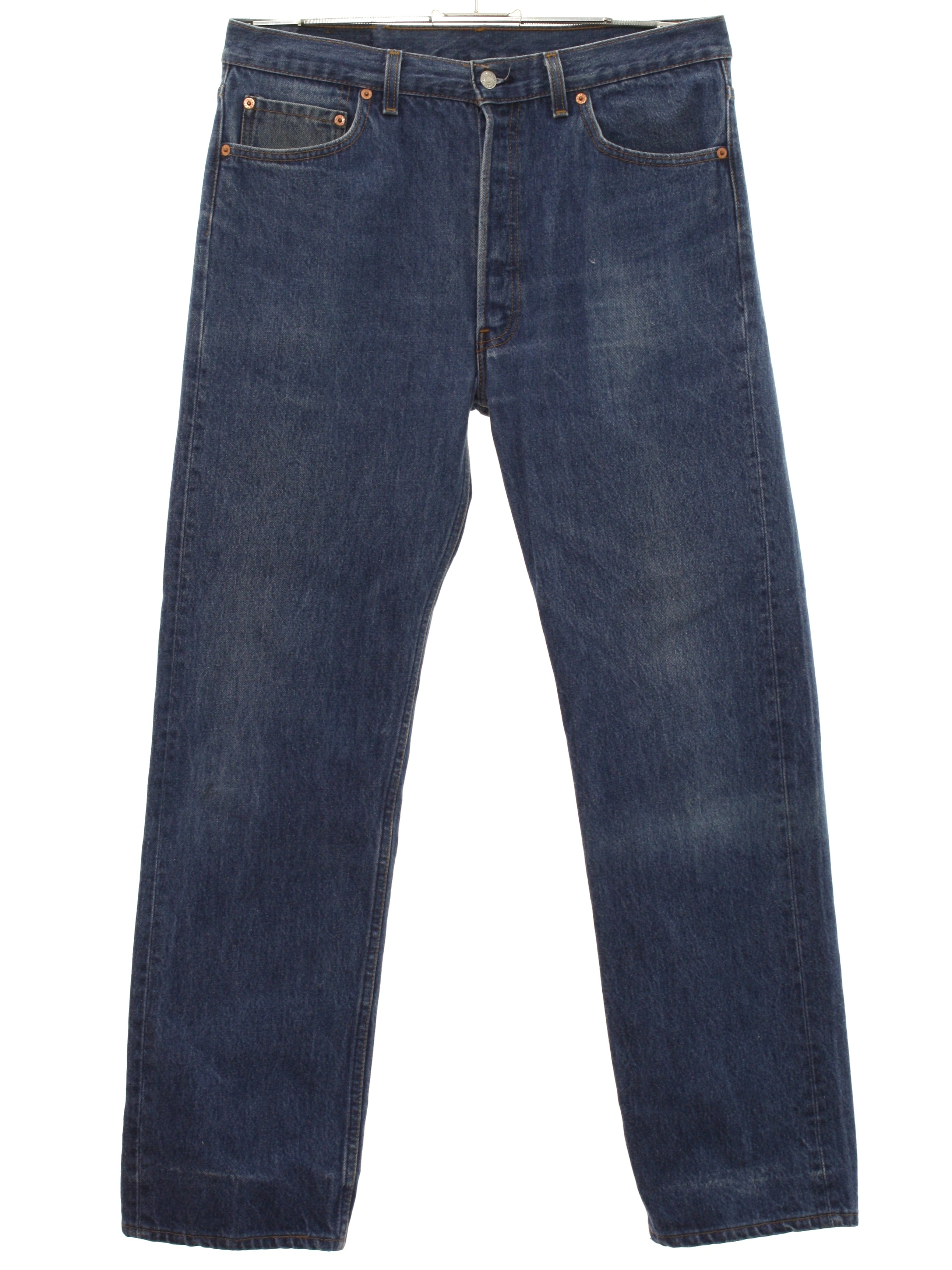 1980&#39;s Pants (Levis): 80s -Levis- Mens faded blue cotton denim buttonfly jeans with flat front ...