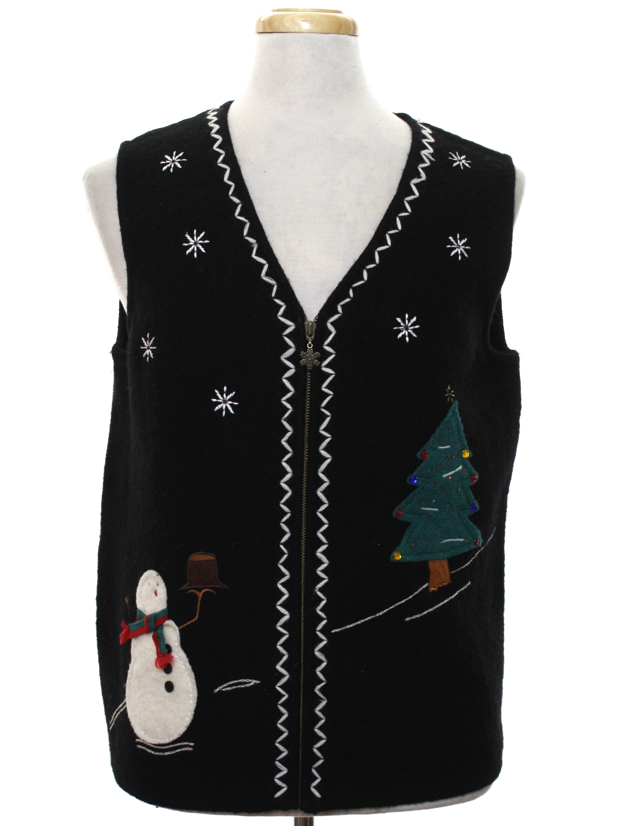 ugly christmas sweater vest bob timberlake unisex black background boiled wool zip front ugly christmas sweater vest with veed neckline - Black Metal Christmas Sweater ugly christmas sweater vest bob timberlake unisex black background boiled wool zip front ugly christmas sweater vest with veed neckline - Black Metal Christmas Sweater